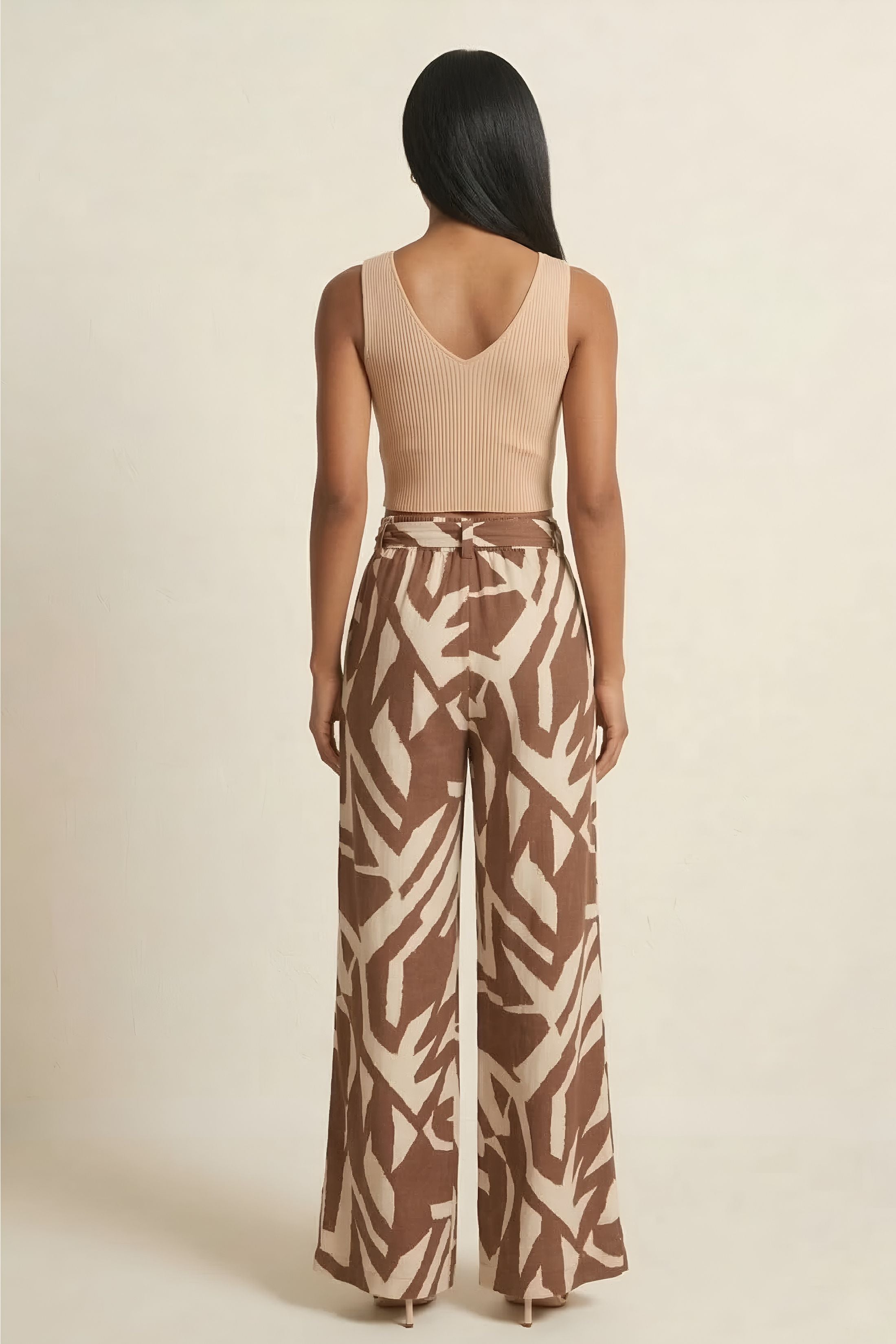 Tara Abstract Print Pants