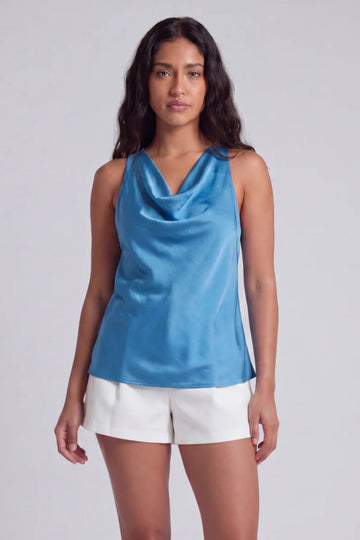 Harley Draped Neckline Sleeveless Top