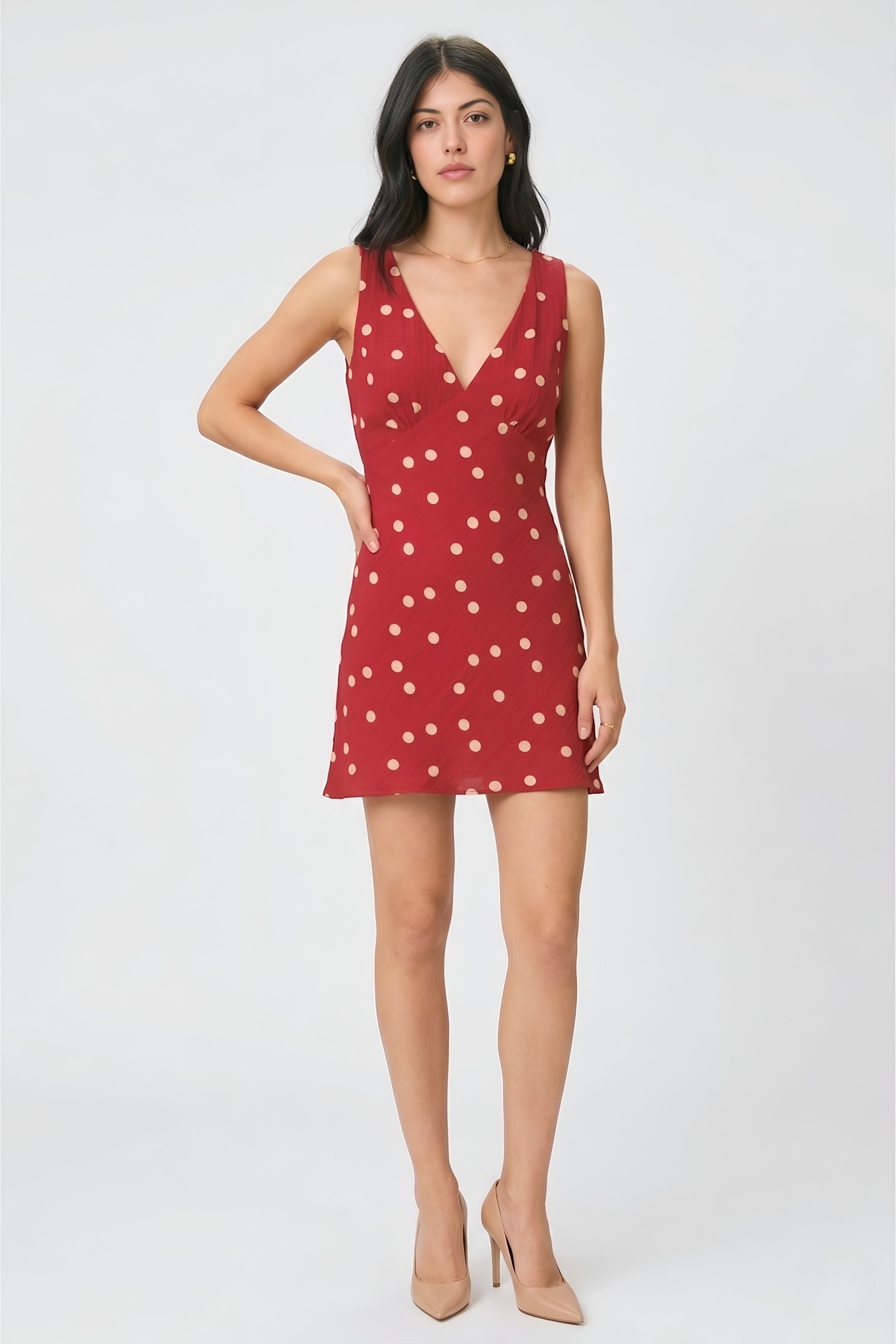 Fayth Polka Dot Mini Dress