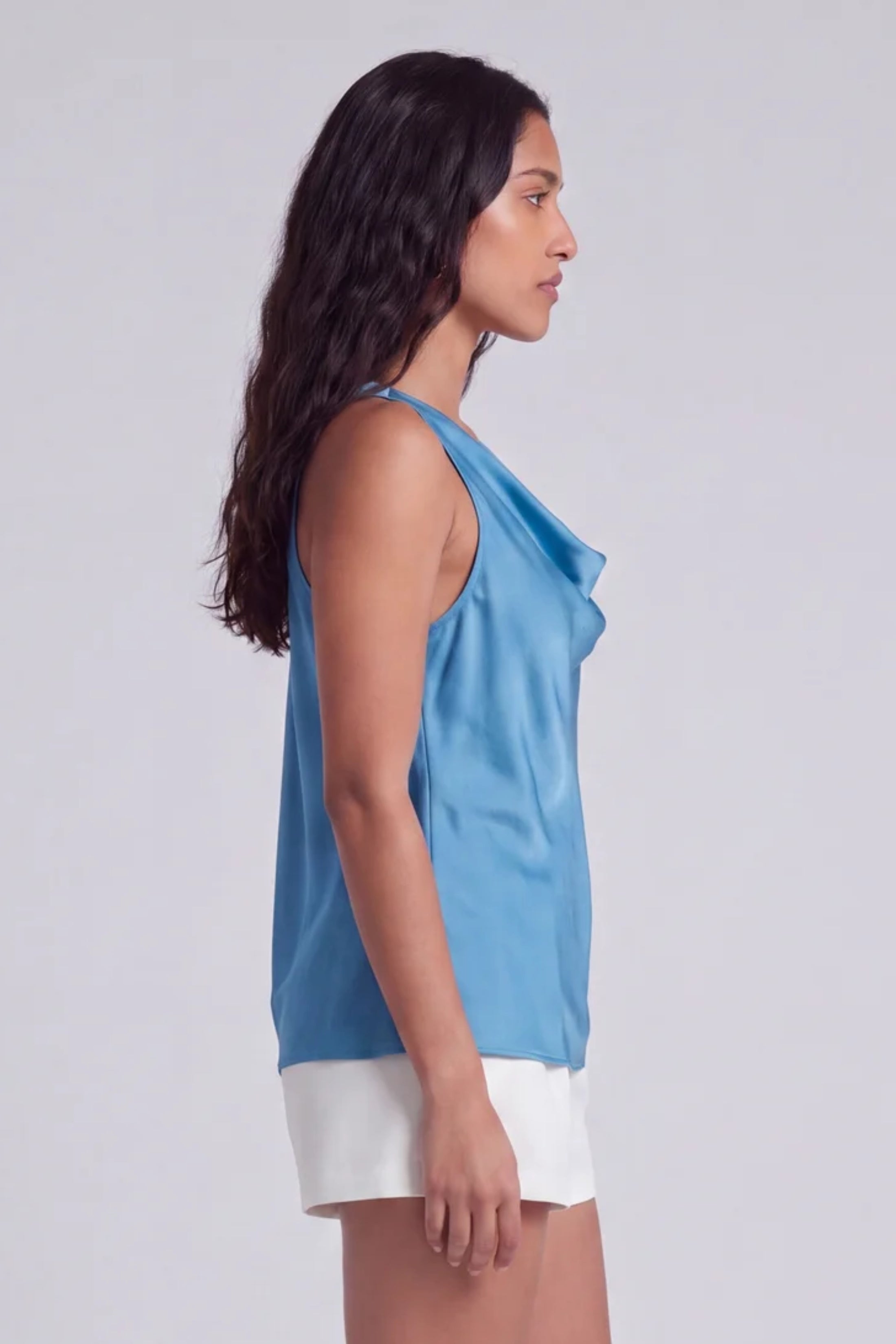 Harley Draped Neckline Sleeveless Top