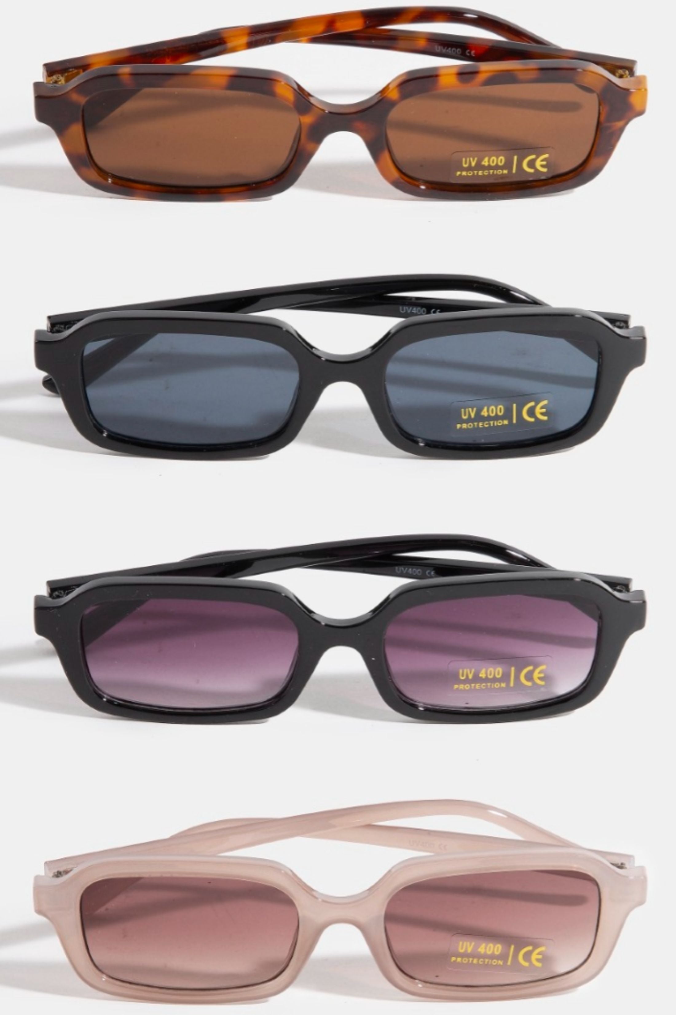 Plastic Frame Rectangle Sunglasses - ASSORTED - OS