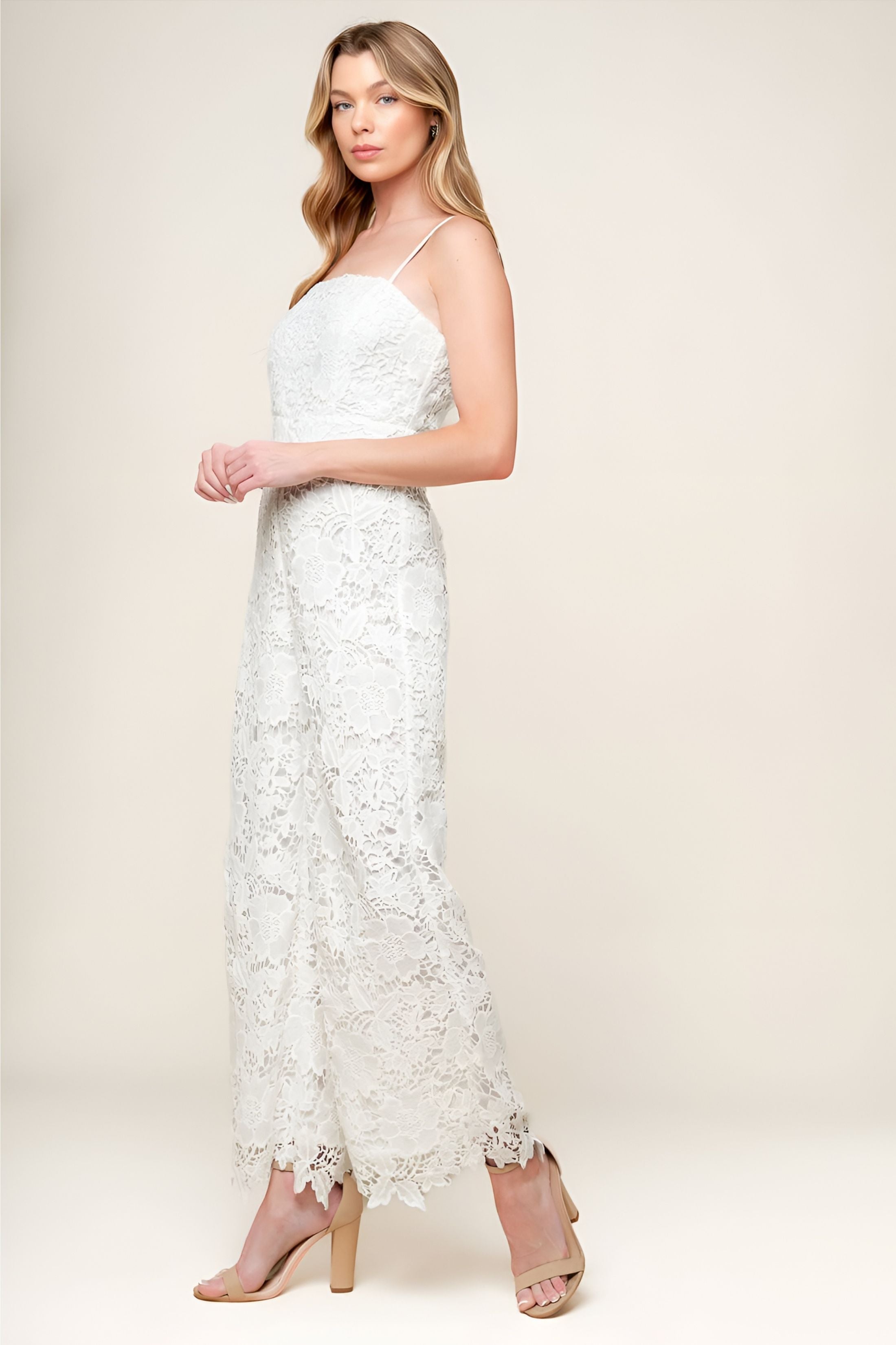 Josie Lace Sleeveless Jumpsuit