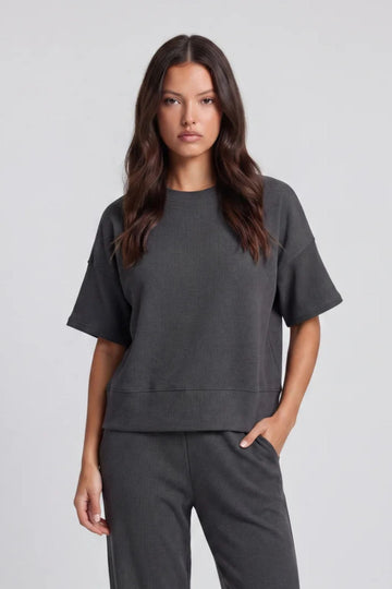 Izzy Ribbed Round Neck Tee