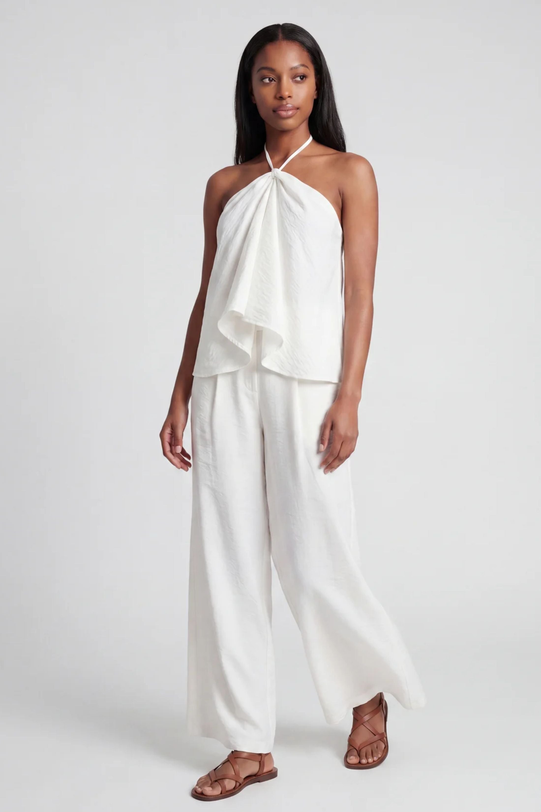 Kelsey Linen Halter Tank