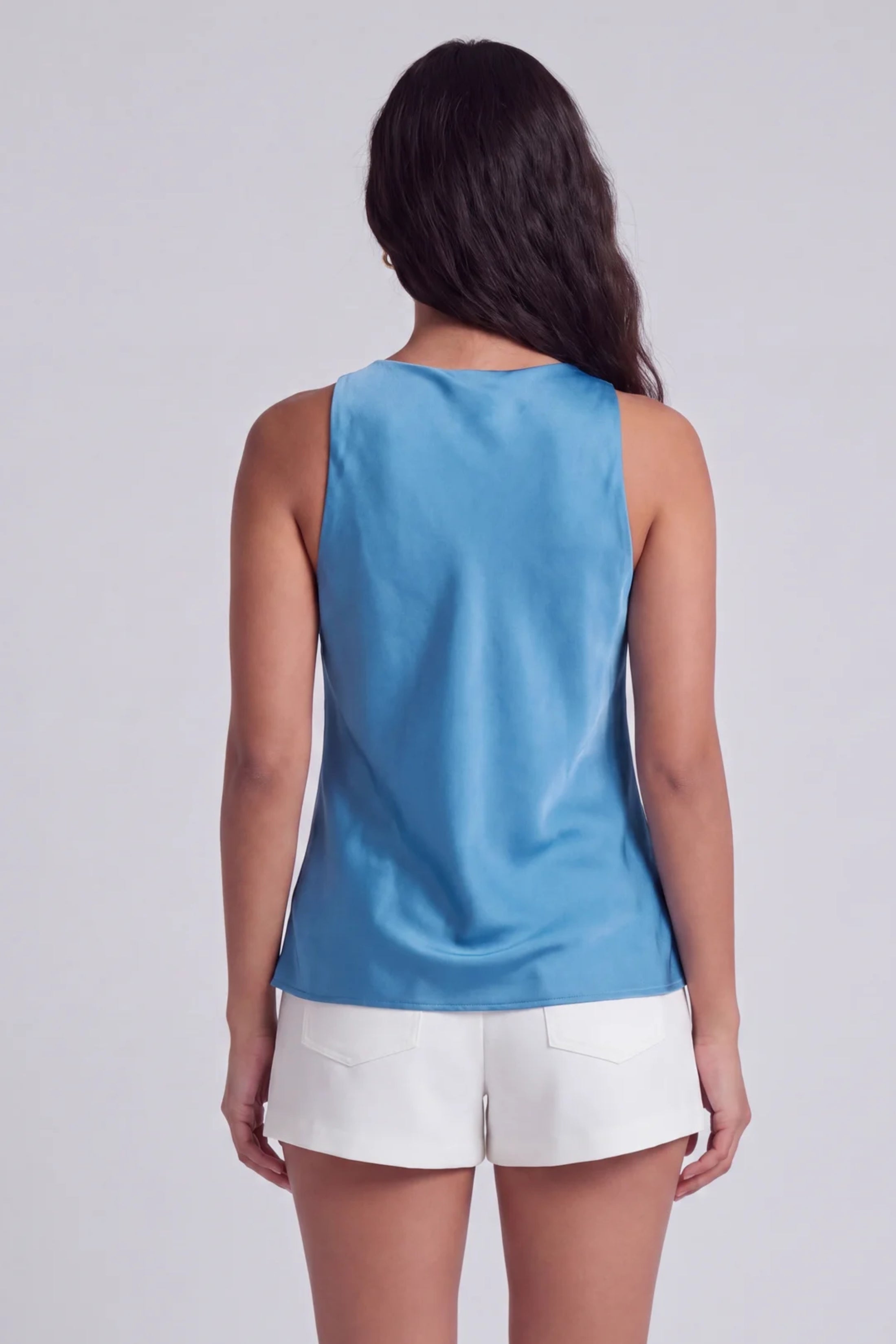 Harley Draped Neckline Sleeveless Top