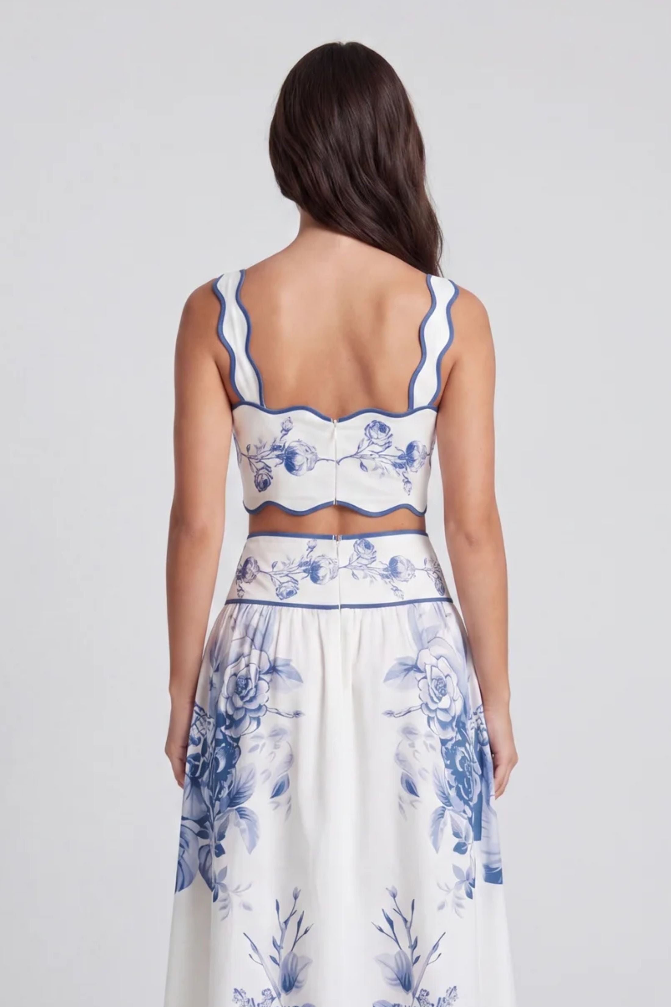 Carlee Linen Straps Printed Top