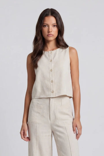 Kaylor Button Up Sleeveless Top