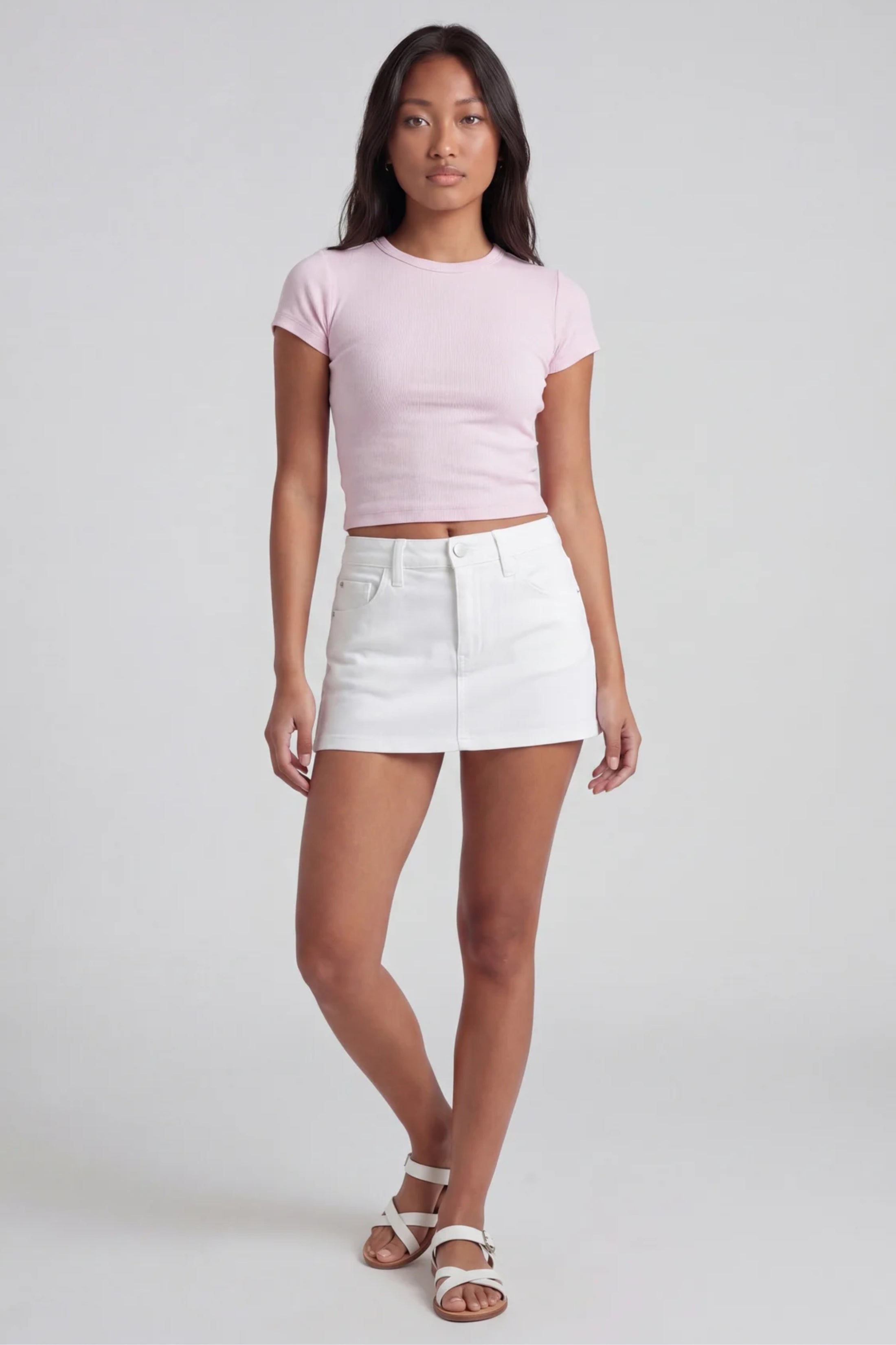 Morgan Denim Mini Skort