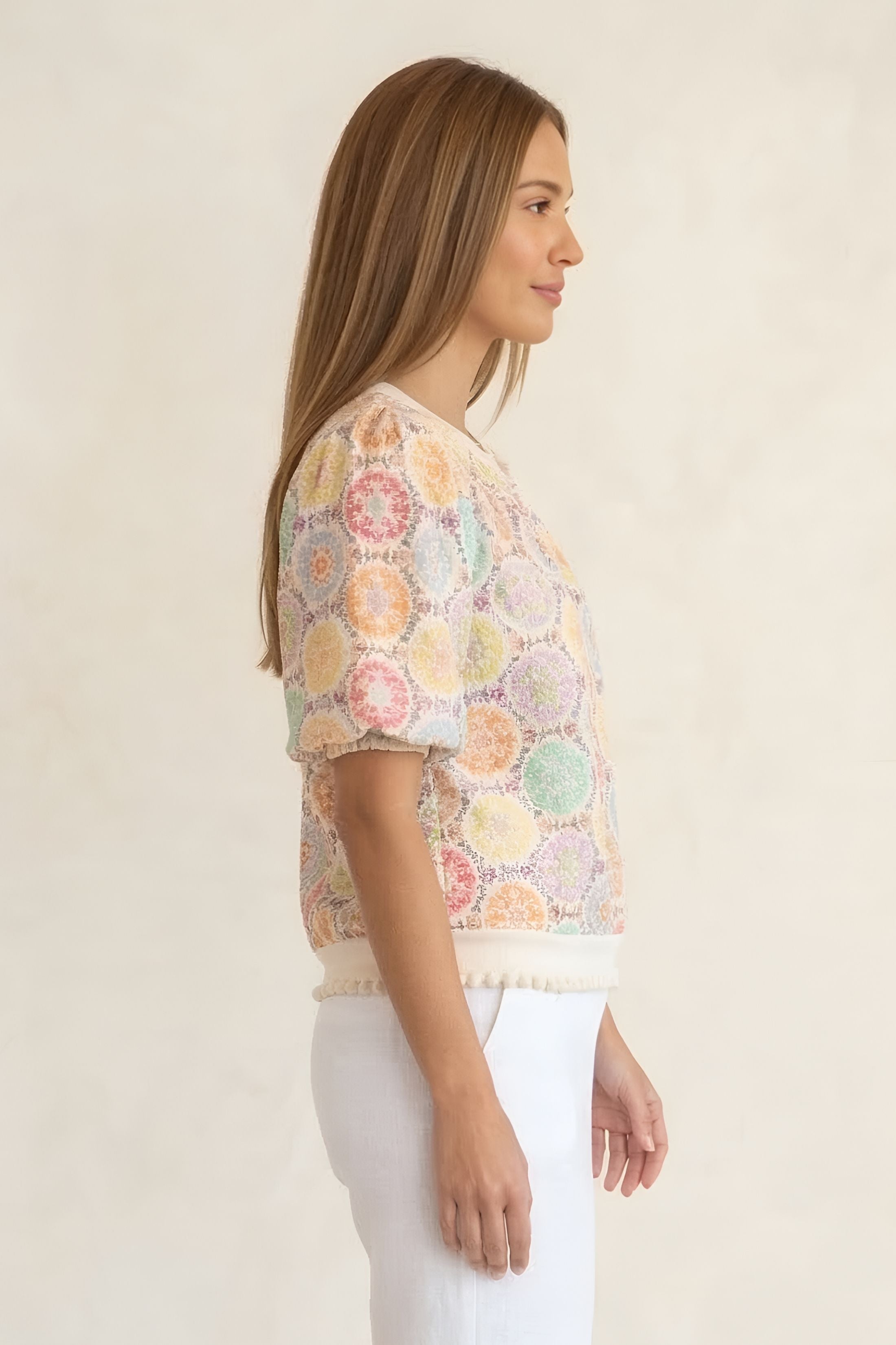 Sasha Multi Colored Embroidery Top