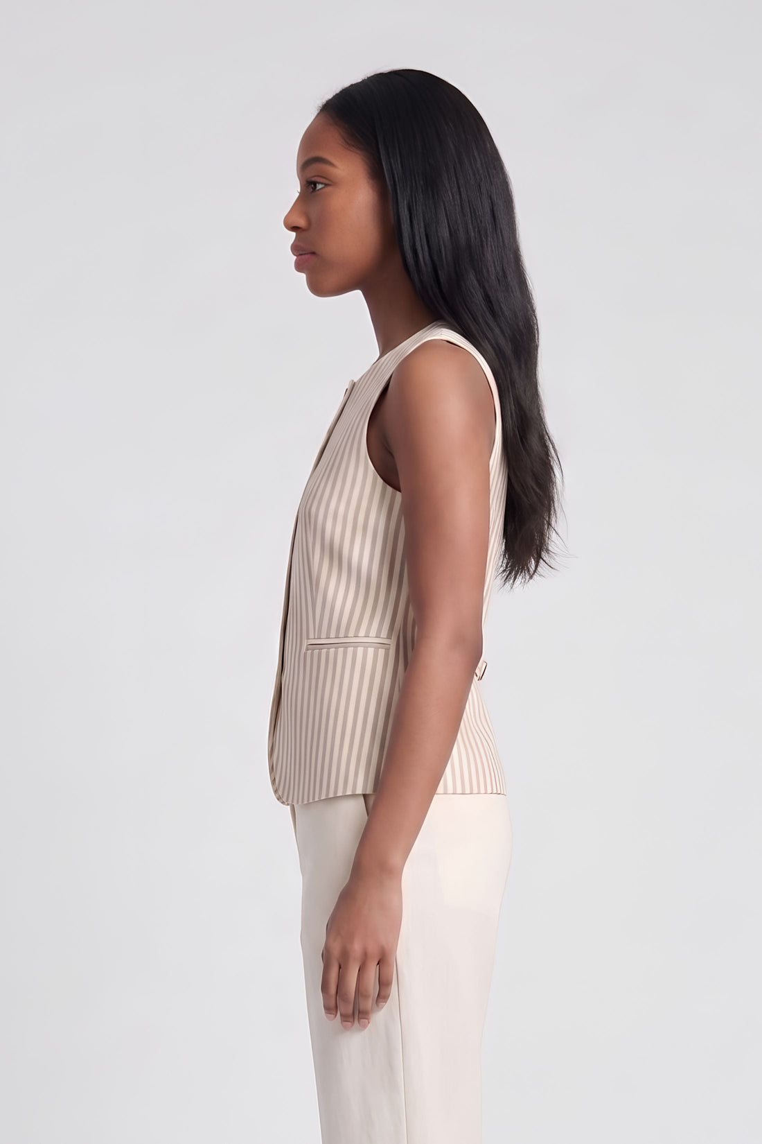 Baron Button Up Sleeveless Top