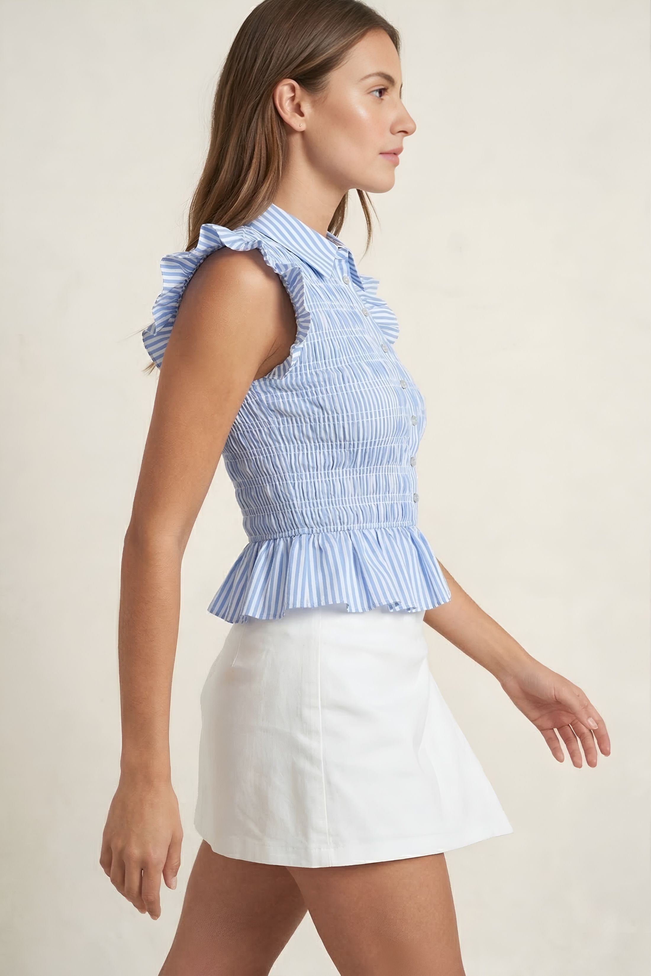 Vera Striped Woven Top