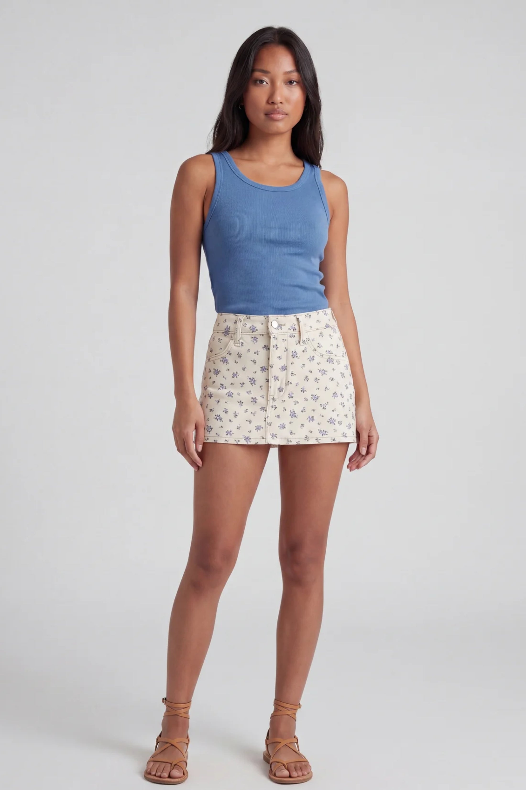 Morgan Denim Mini Skort