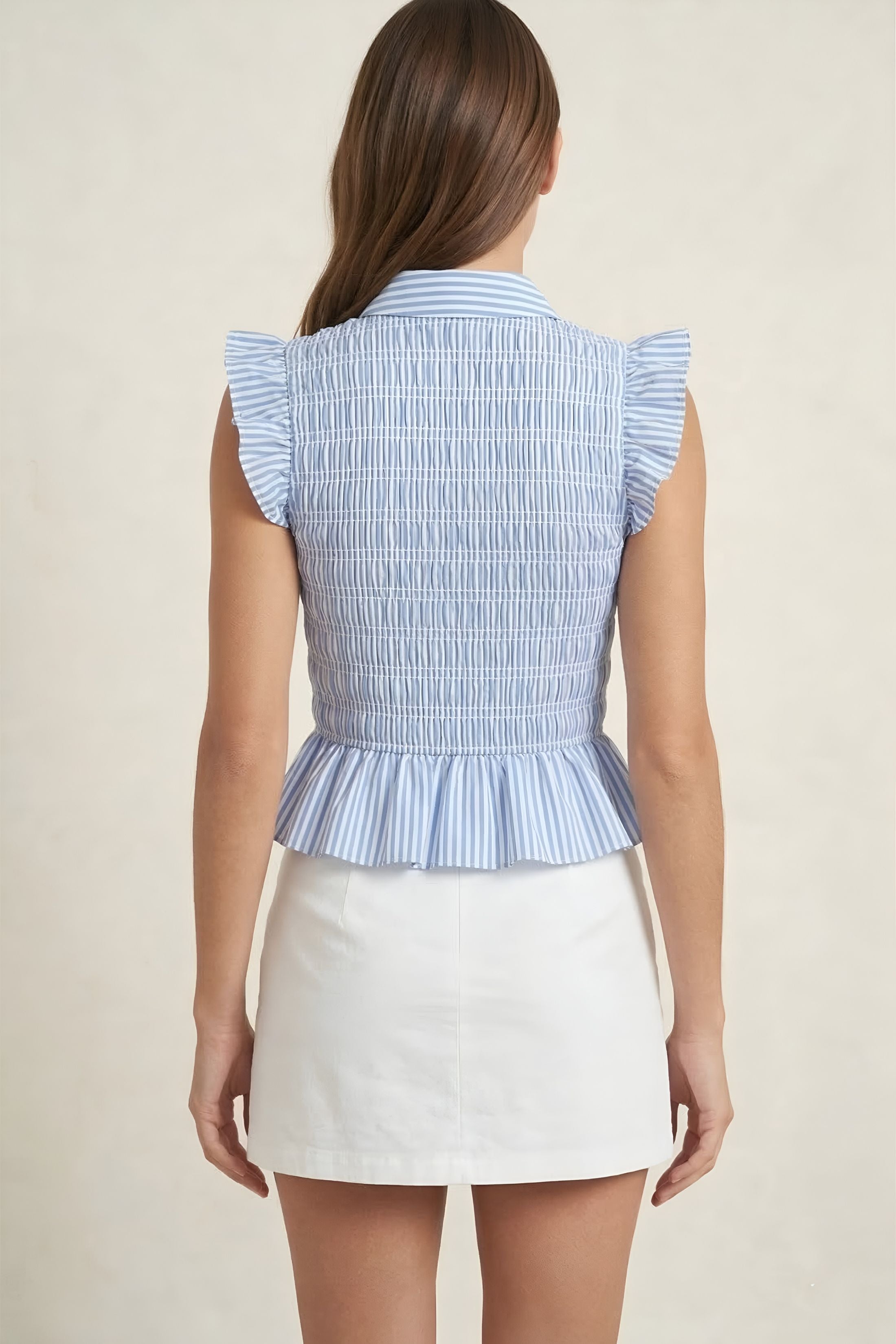 Vera Striped Woven Top
