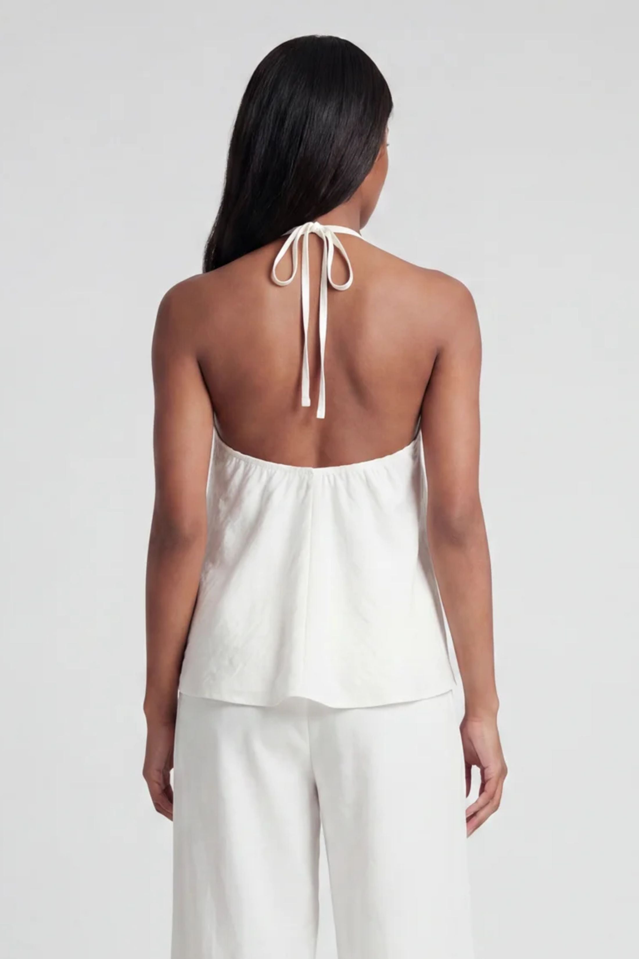 Kelsey Linen Halter Tank