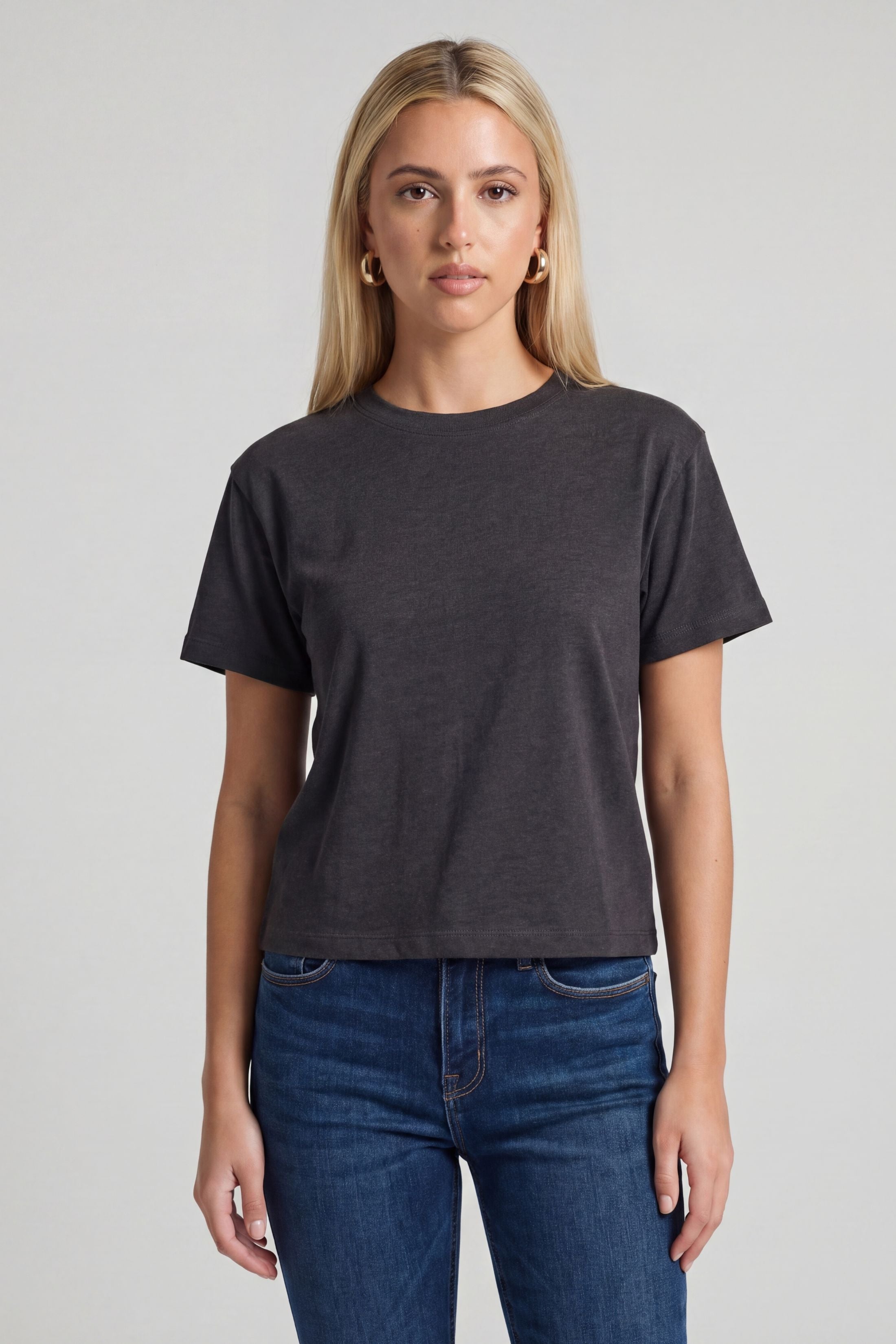 Haley Cotton Crew Neck Short Sleeve T-shirt