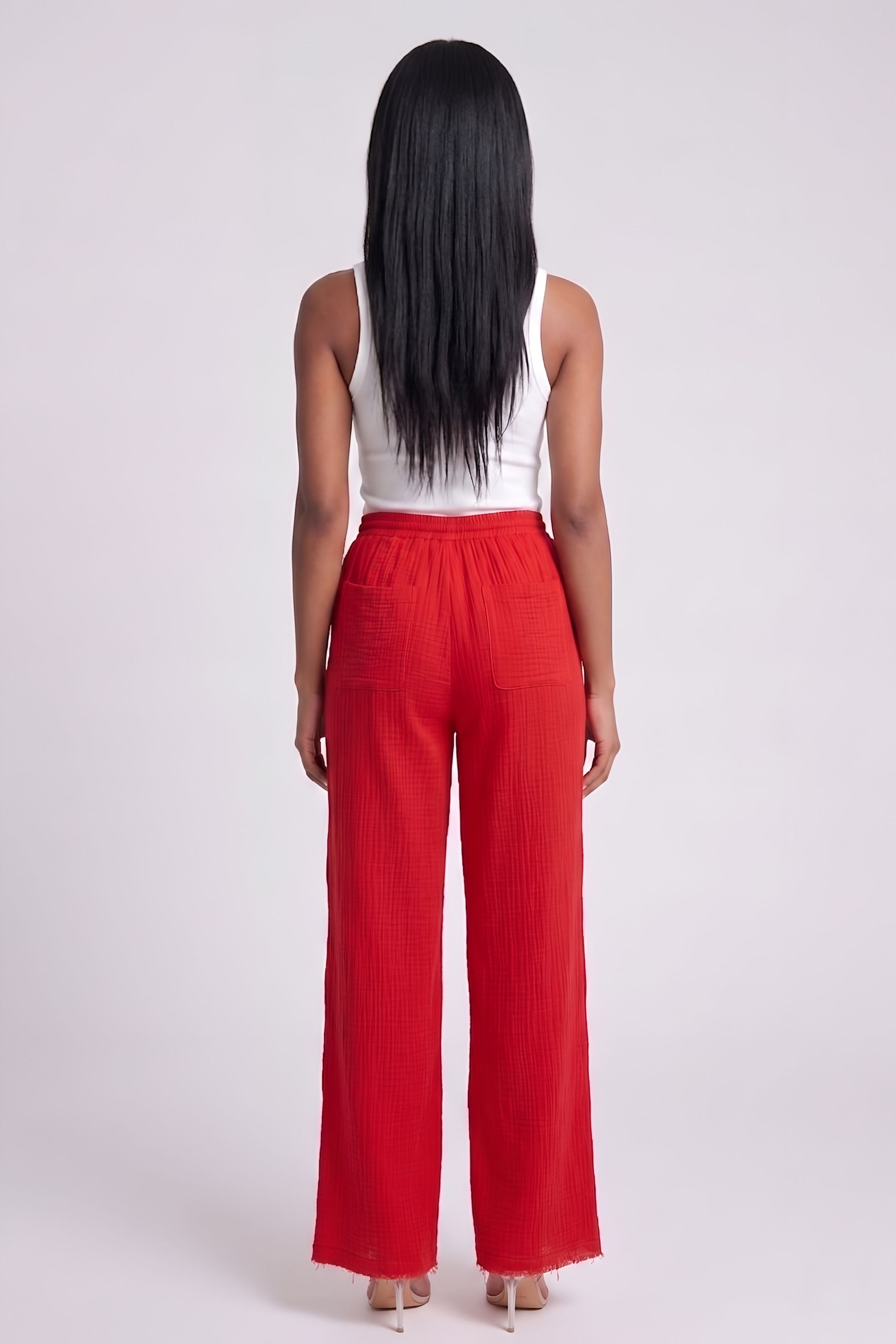 Melia Cotton Long Gauze Pants