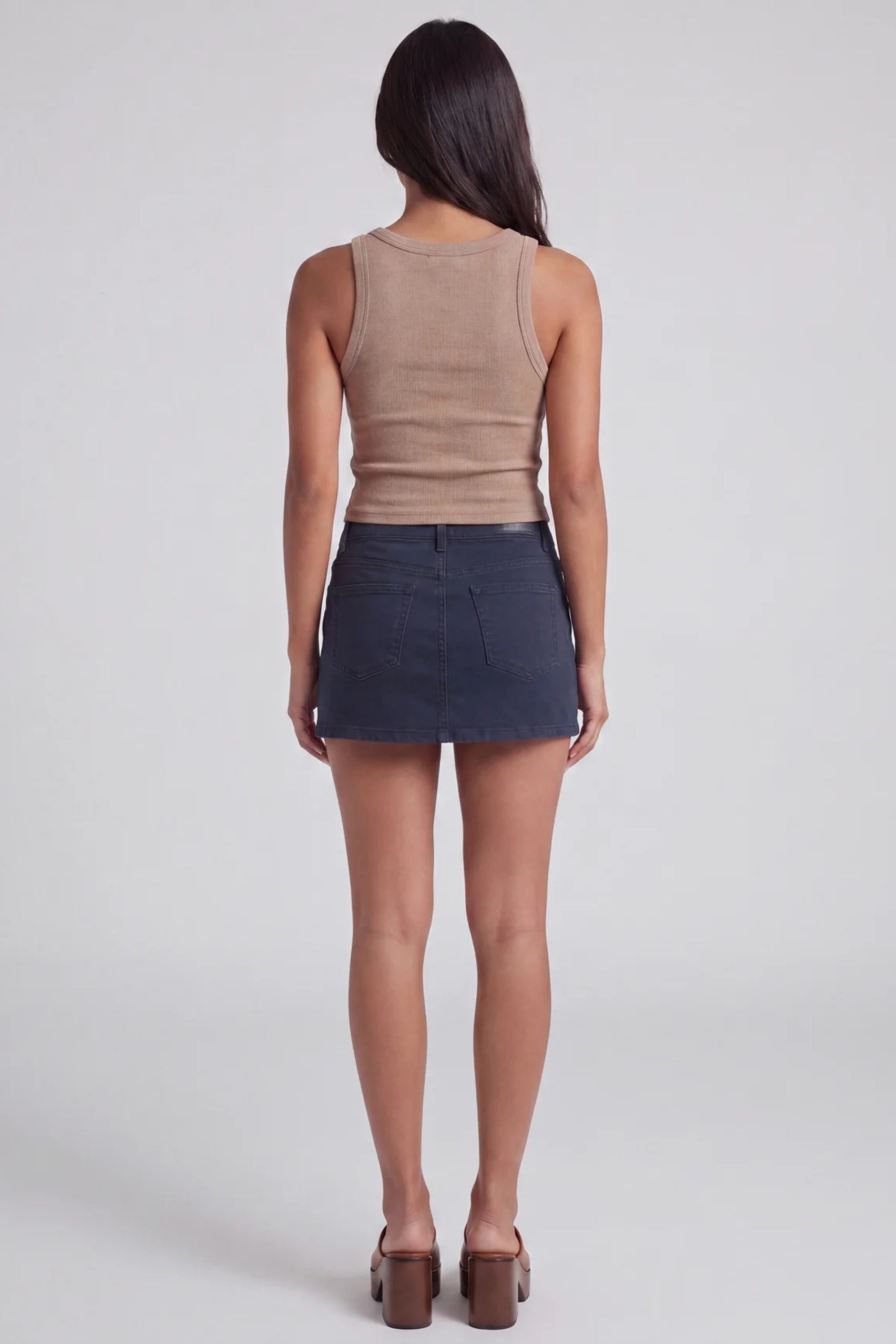 Morgan Denim Mini Skort