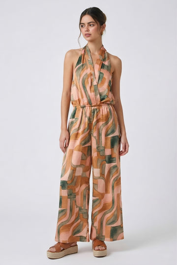 Nala Abstract Blush Stone Jumpsuit