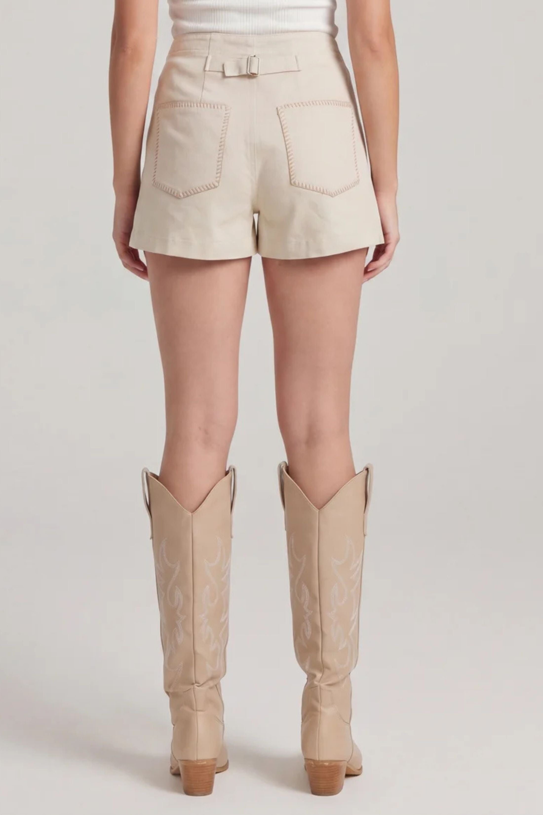 Emma Button Detail Front Pocket Shorts
