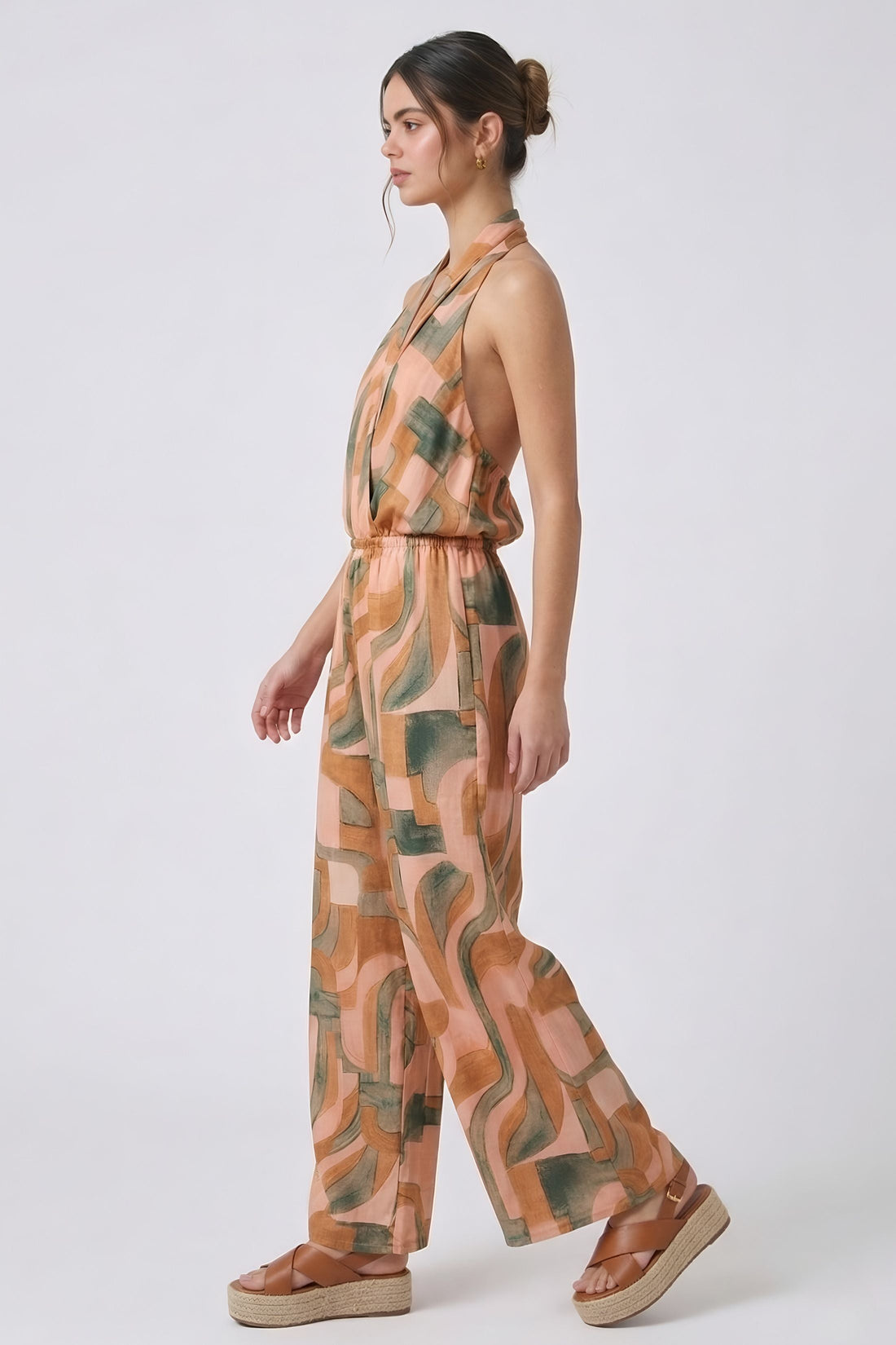 Nala Abstract Blush Stone Jumpsuit