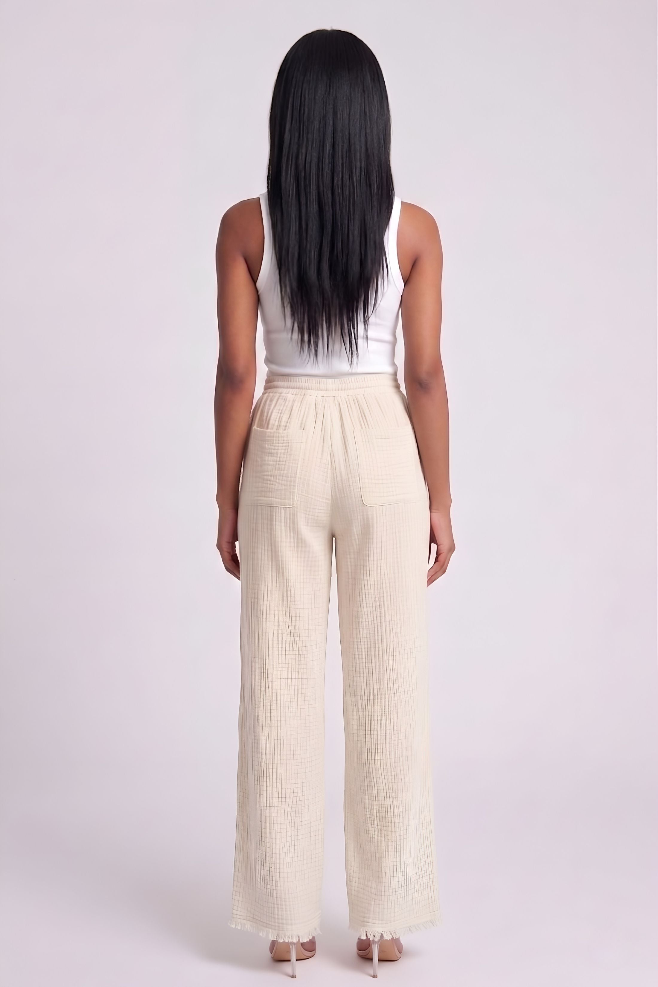 Melia Cotton Long Gauze Pants