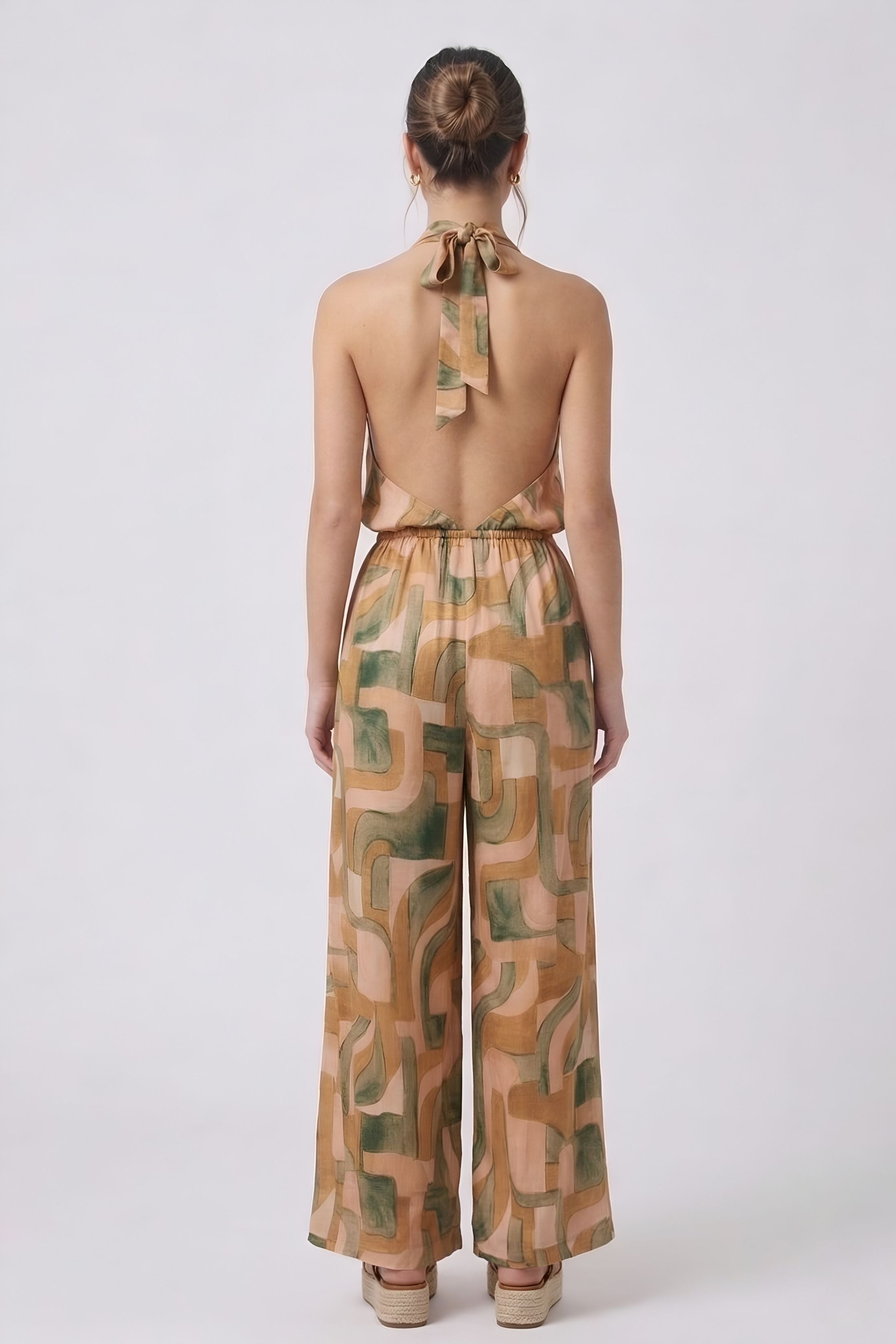Nala Abstract Blush Stone Jumpsuit