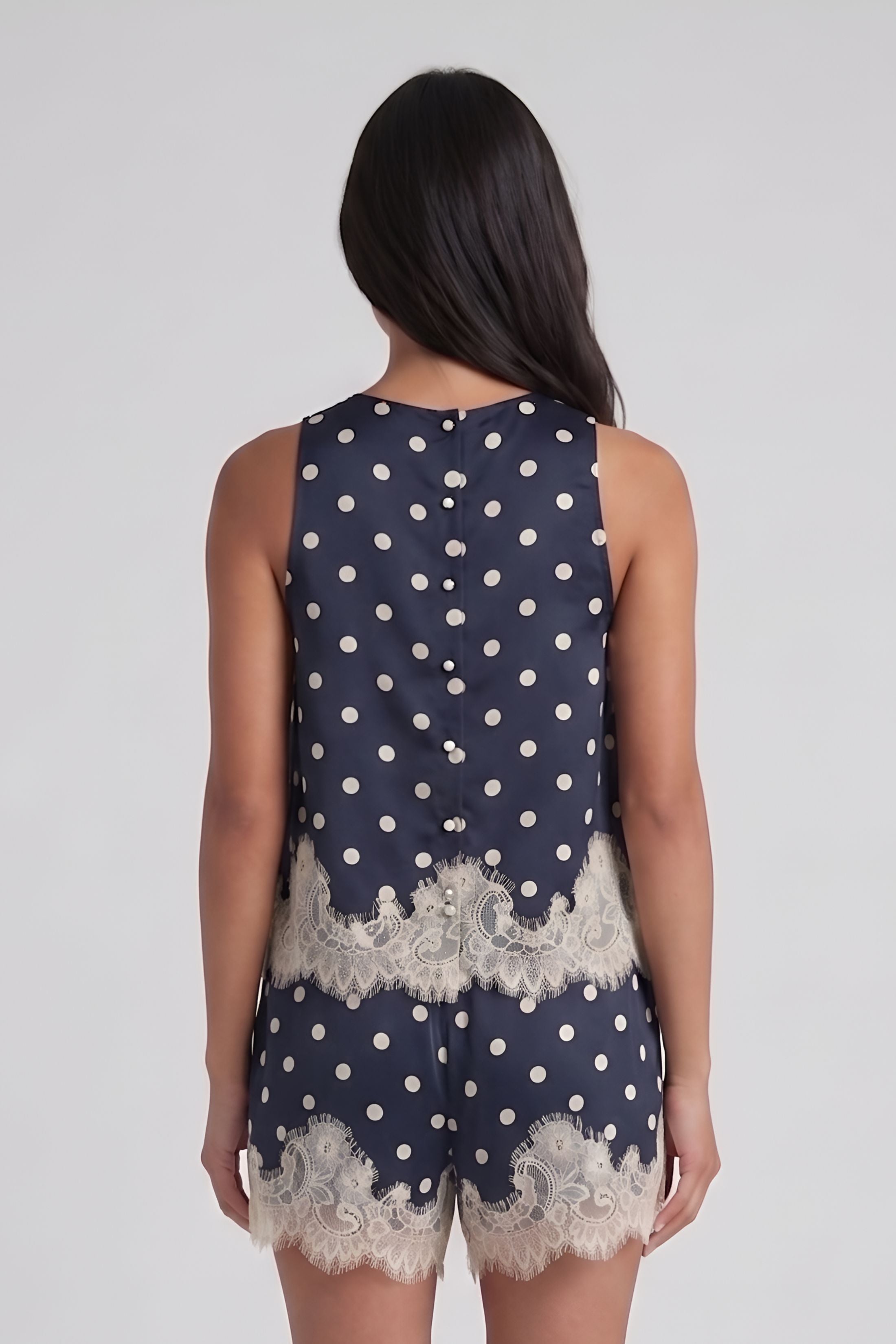 Polly Lace Polka Dot Top