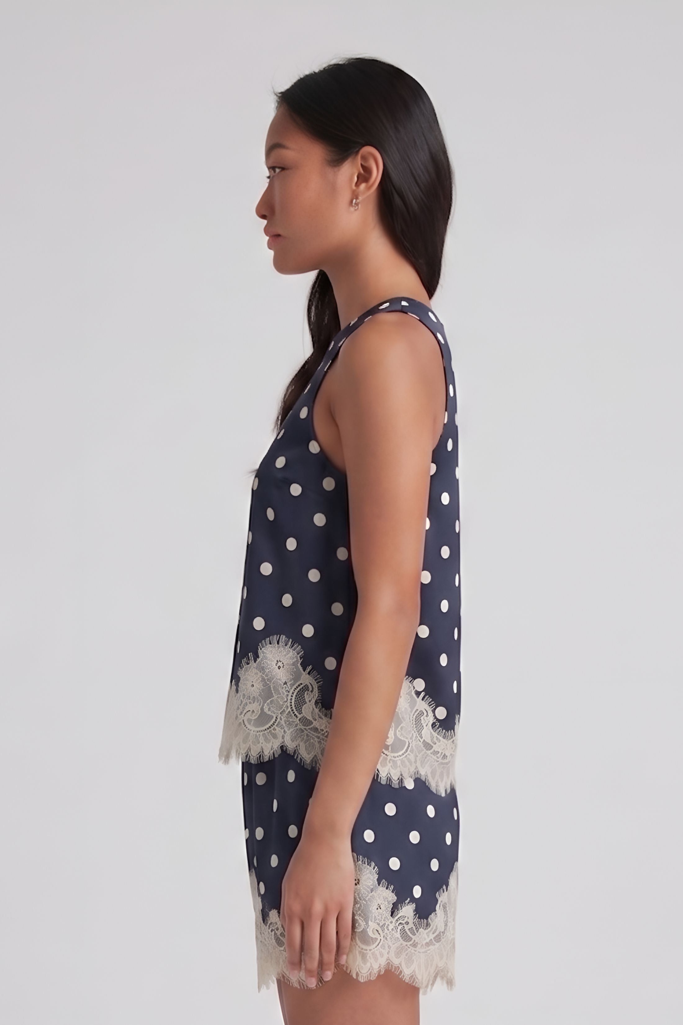 Polly Lace Polka Dot Top