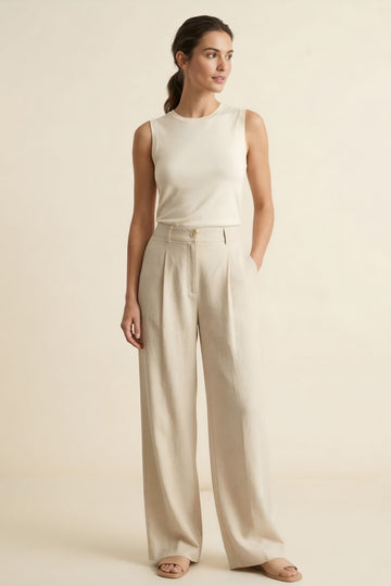 Micah Linen Blend Trousers