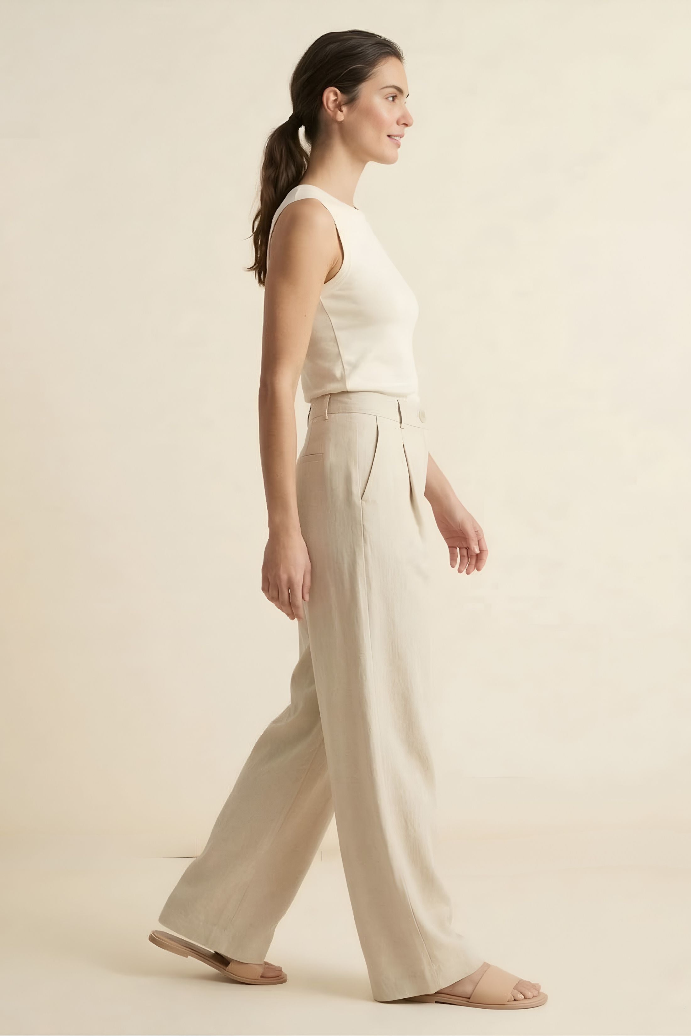 Micah Linen Blend Trousers