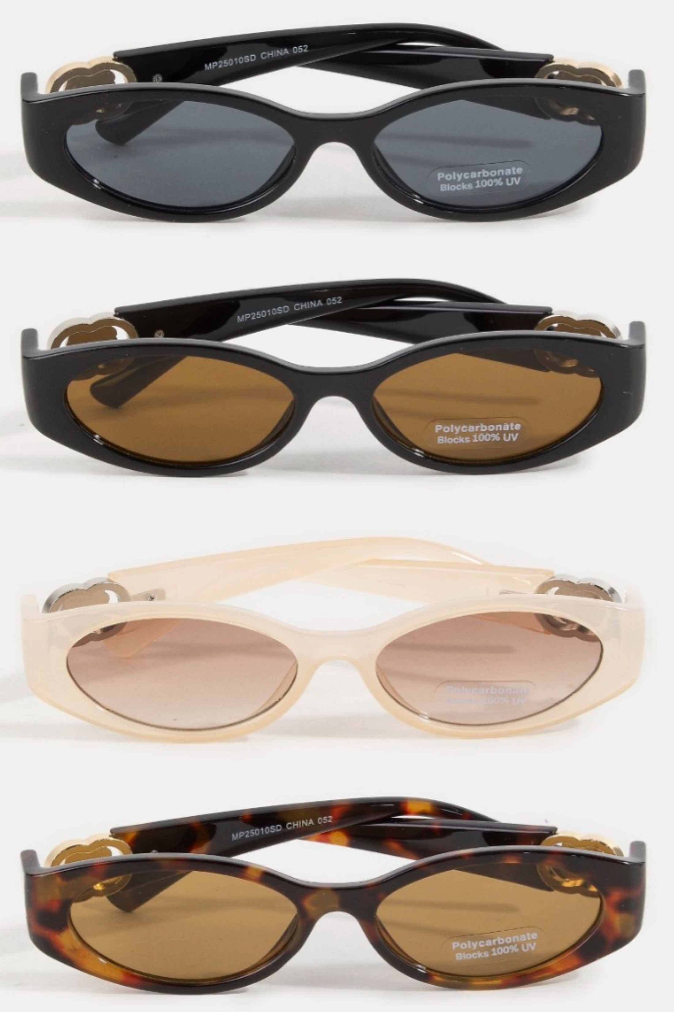 Multicolor Slim Oval Sunglasses