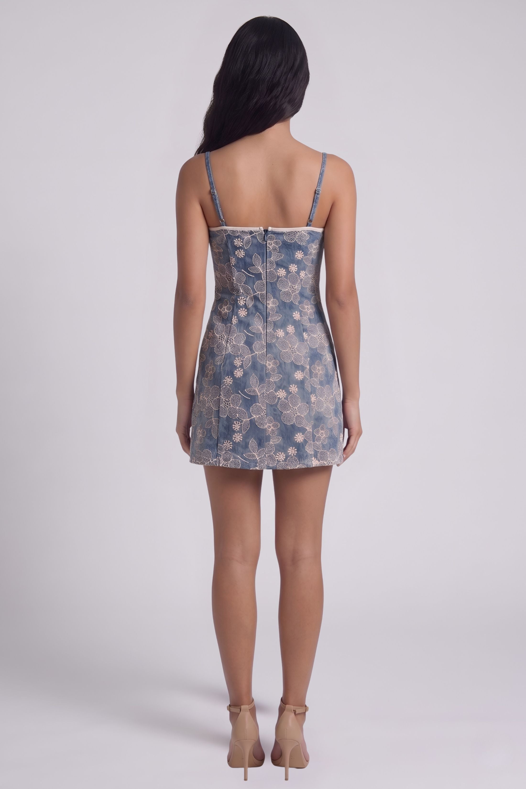Danny Floral Embroidery Mini Dress