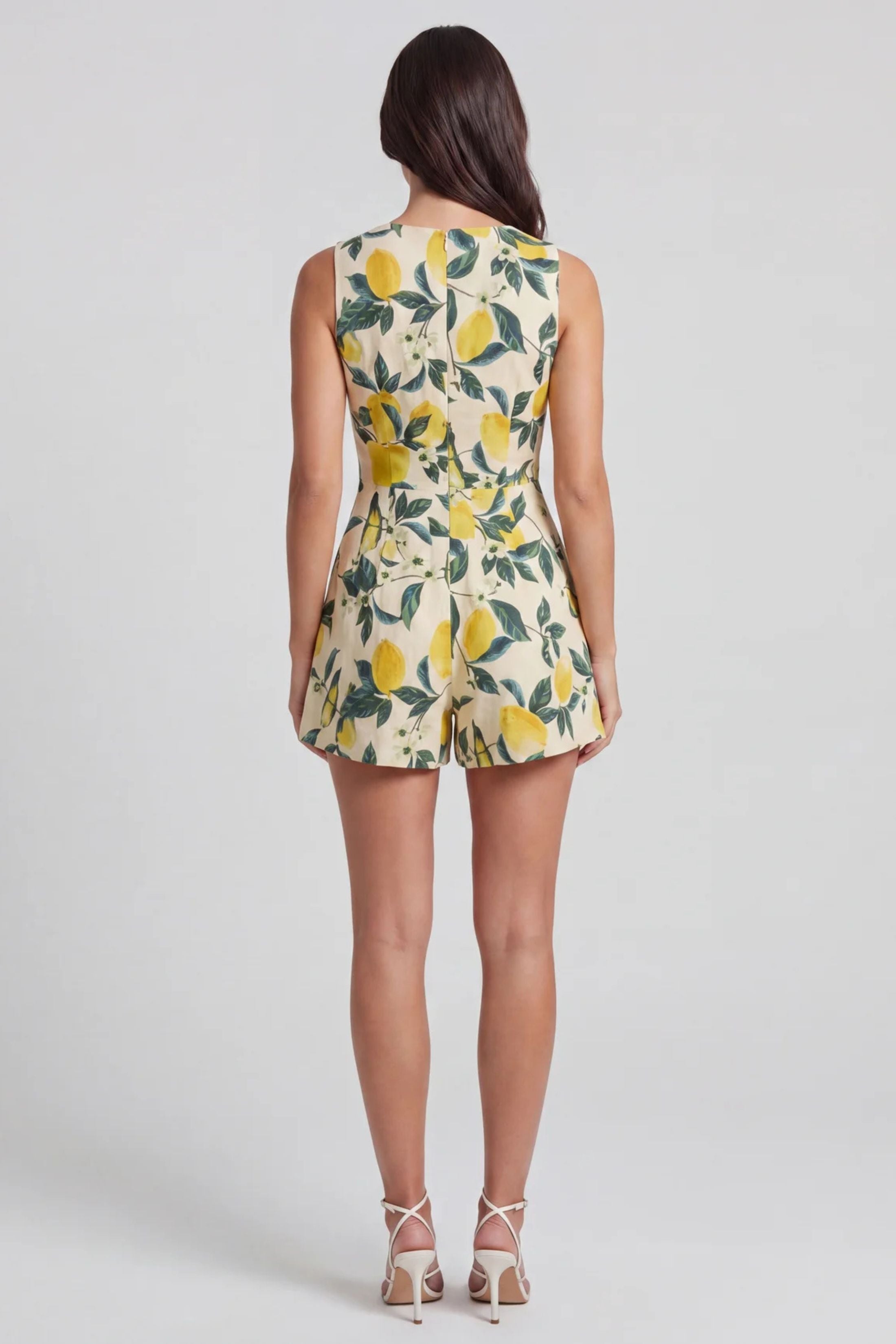 Lara Vintage Lemonade Plunging Waist Tuck Romper