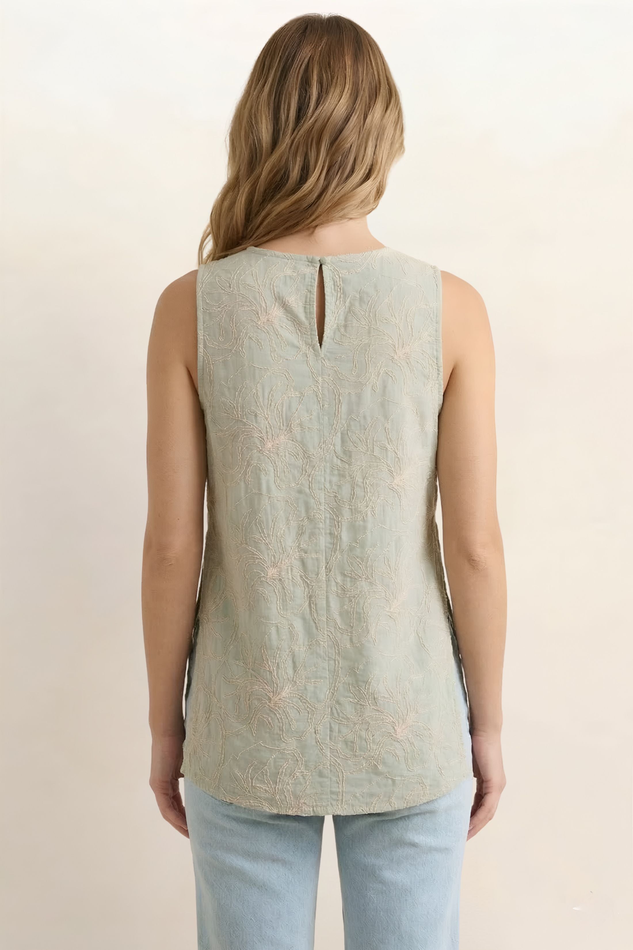 Ally Embroidered Sleeveless Top