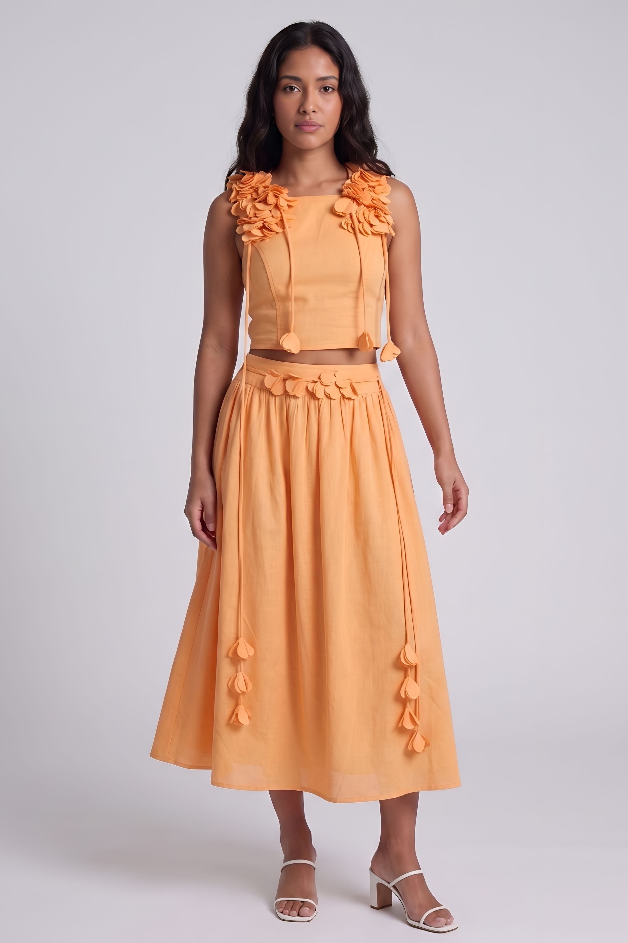 Caren Flower Detail Sleeveless Top