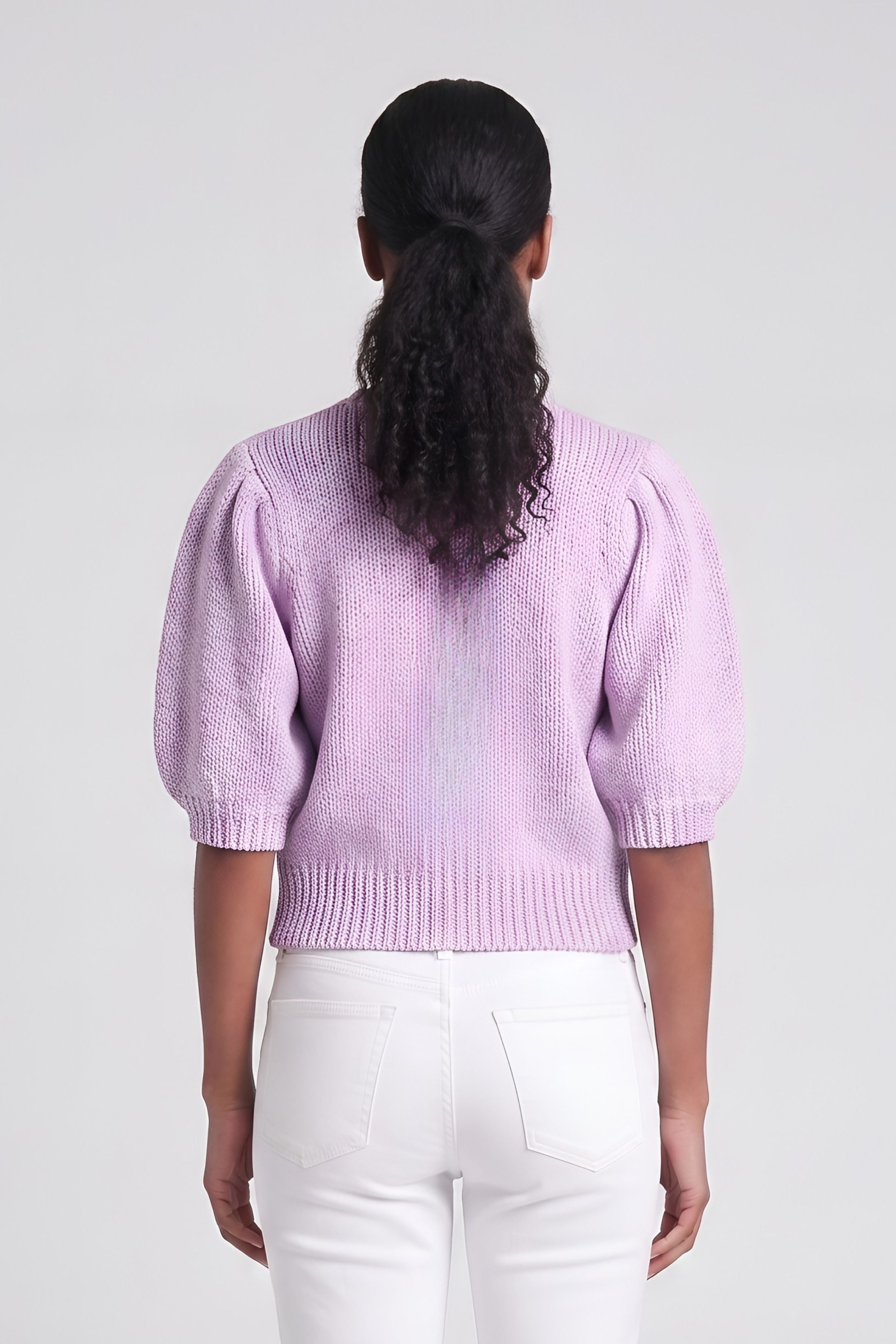 Jeanne Short Sleeve Puff Cardigan