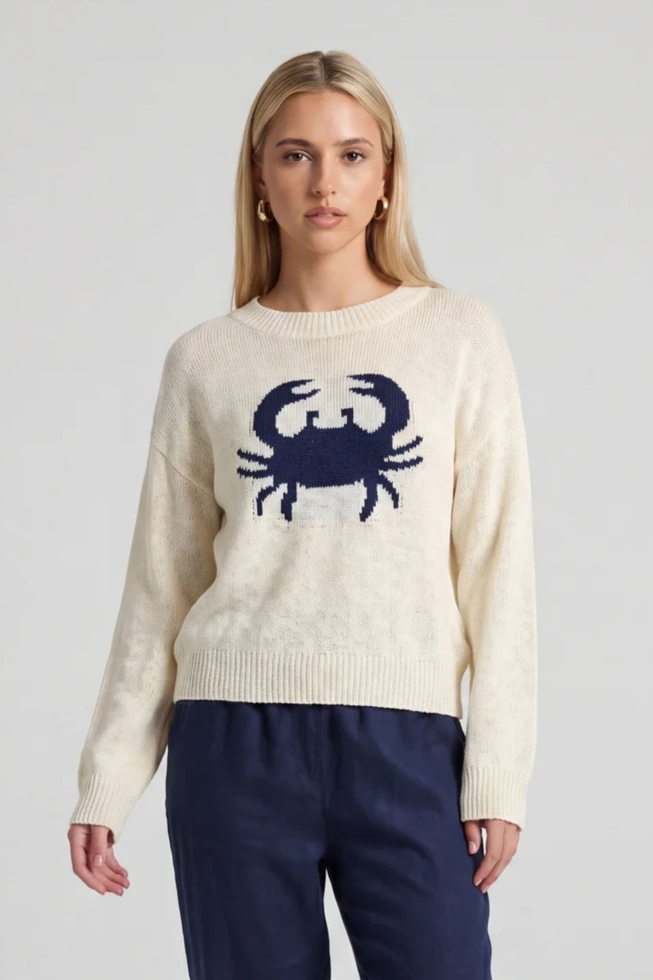 Blue Crab Slub Sweater