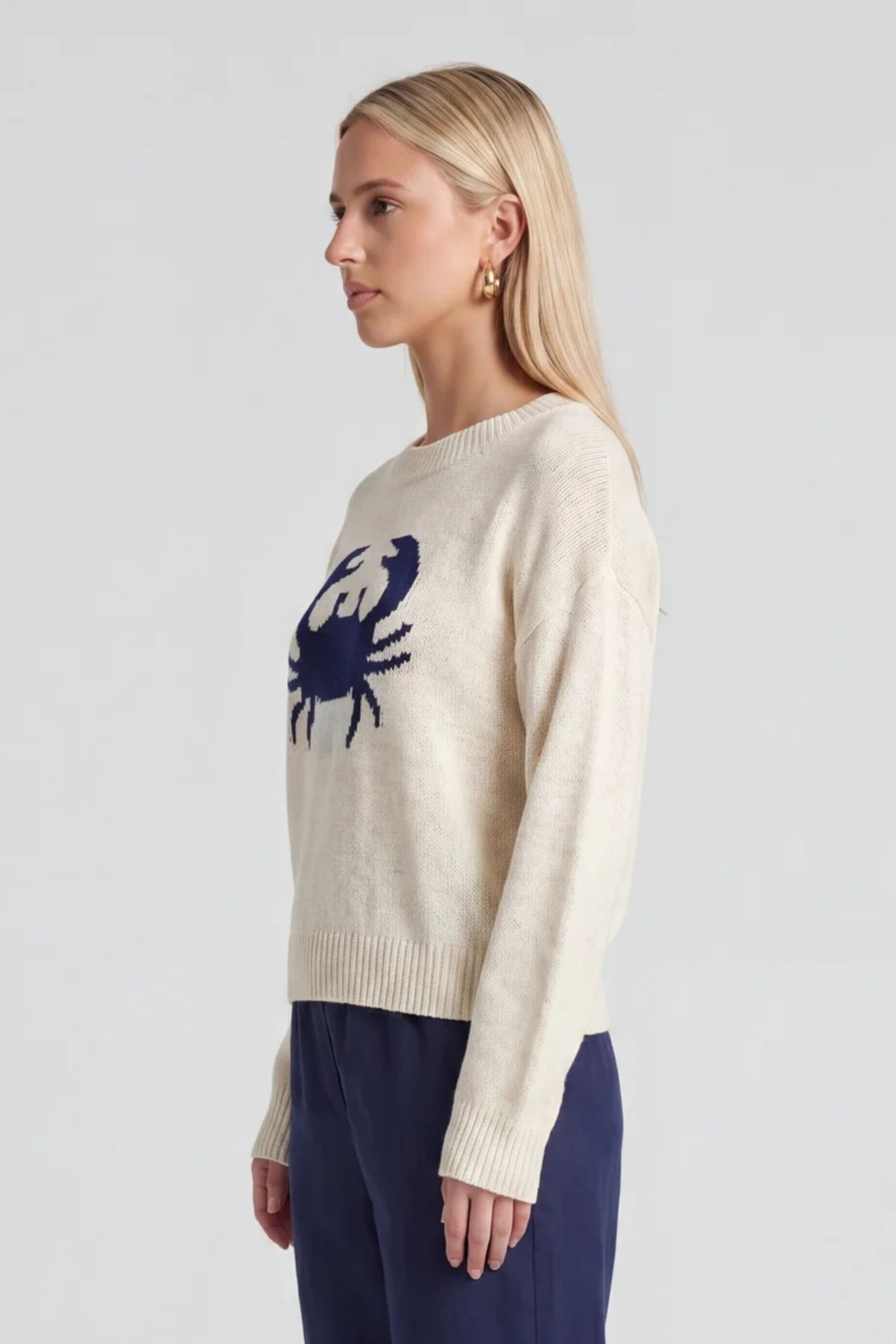 Blue Crab Slub Sweater