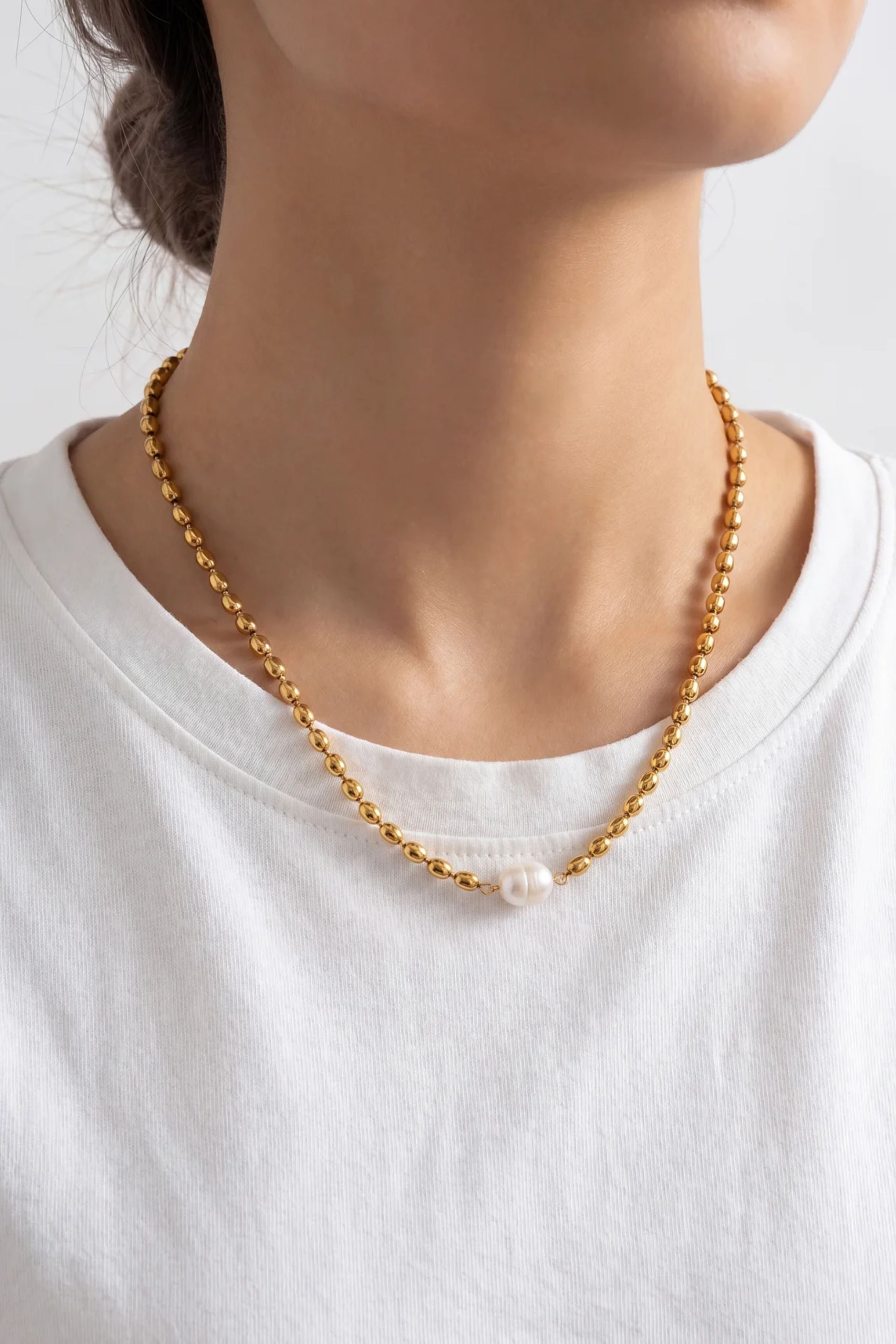 Riley Beaded Pearl Necklace