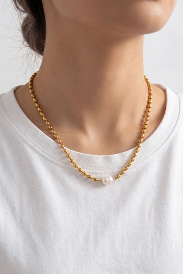 Riley Beaded Pearl Necklace