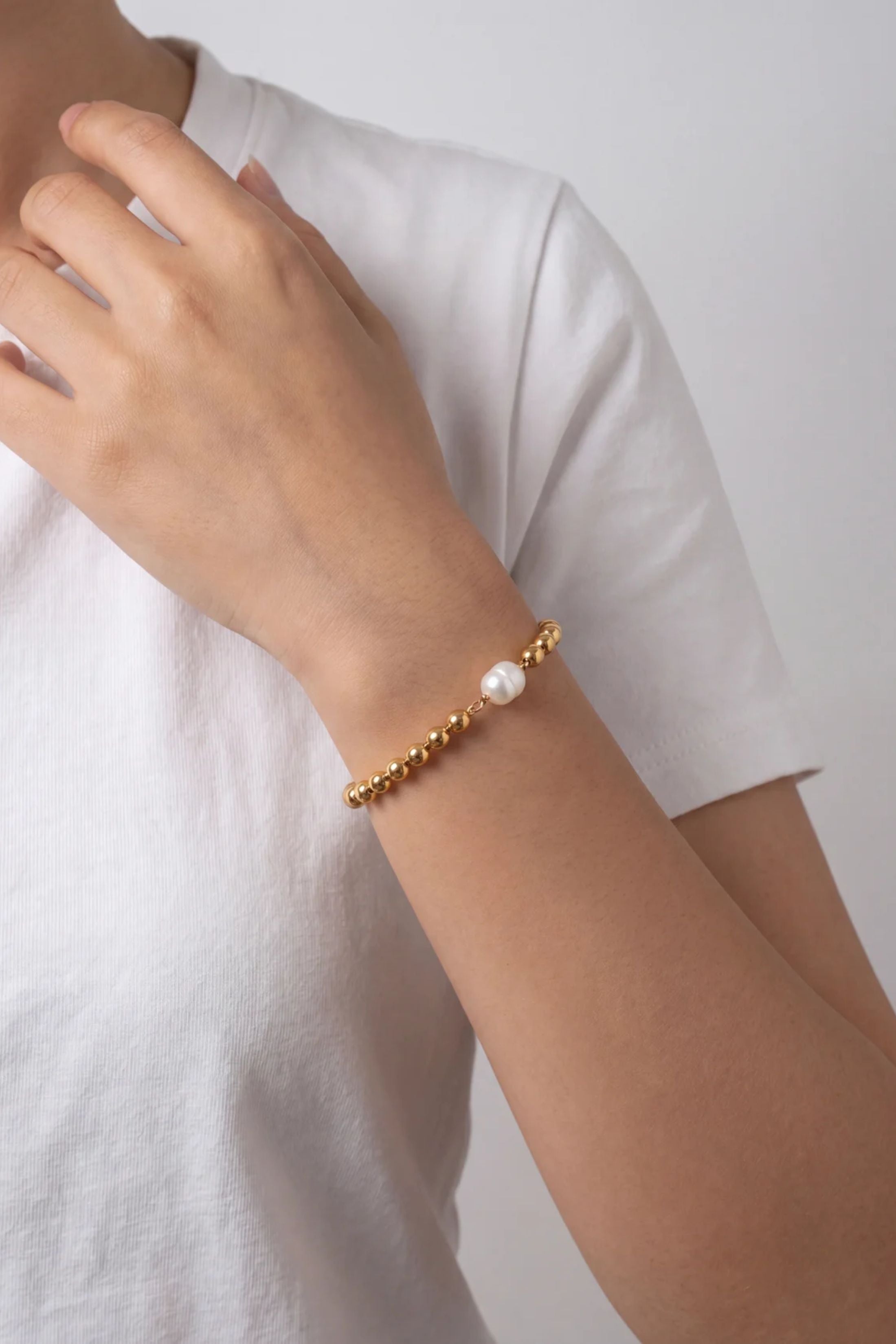 Riley Beaded Pearl Bracelet