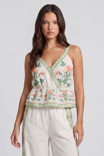 Langley Garden Party Wrap Top