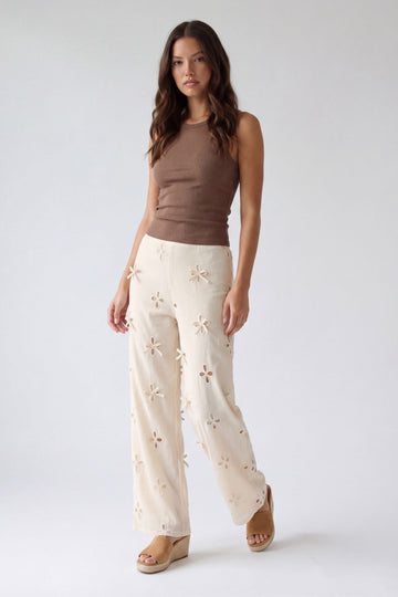 Kellie Cutout Detail Wide Leg Pants