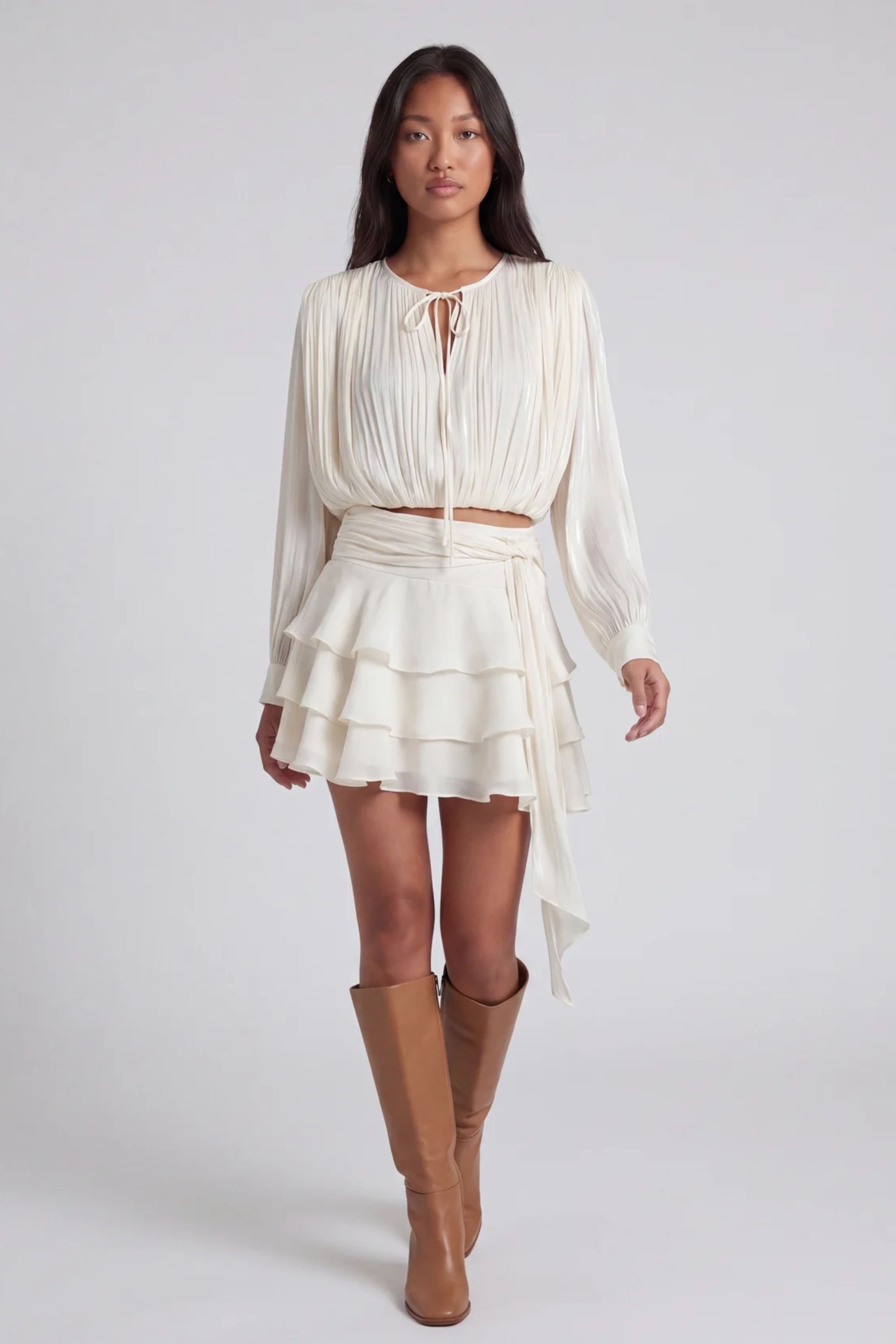 Fleming Long Sleeve Shimmer Top