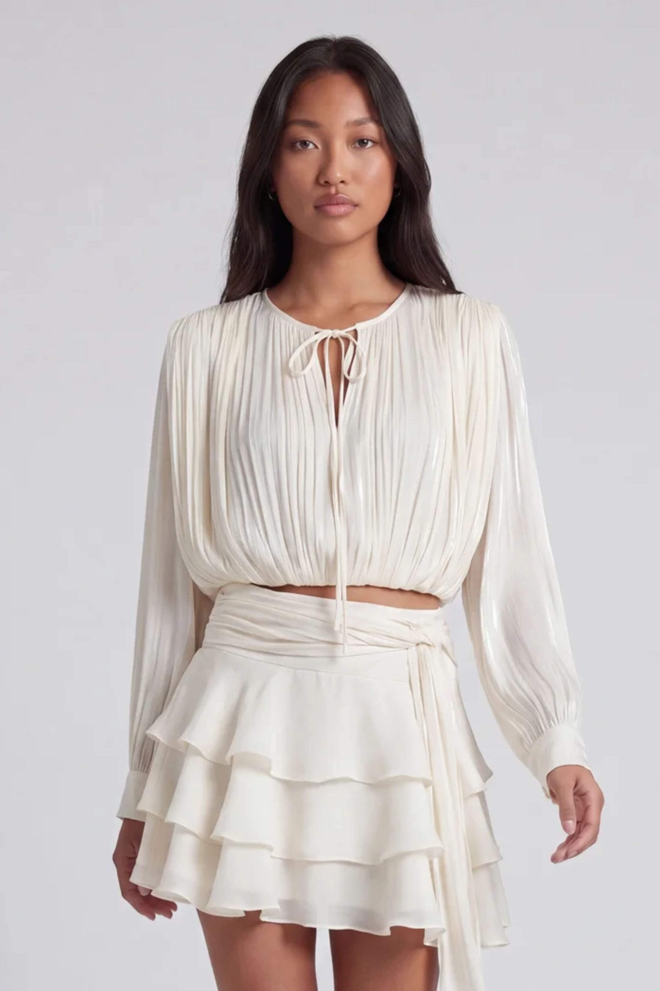 Fleming Long Sleeve Shimmer Top