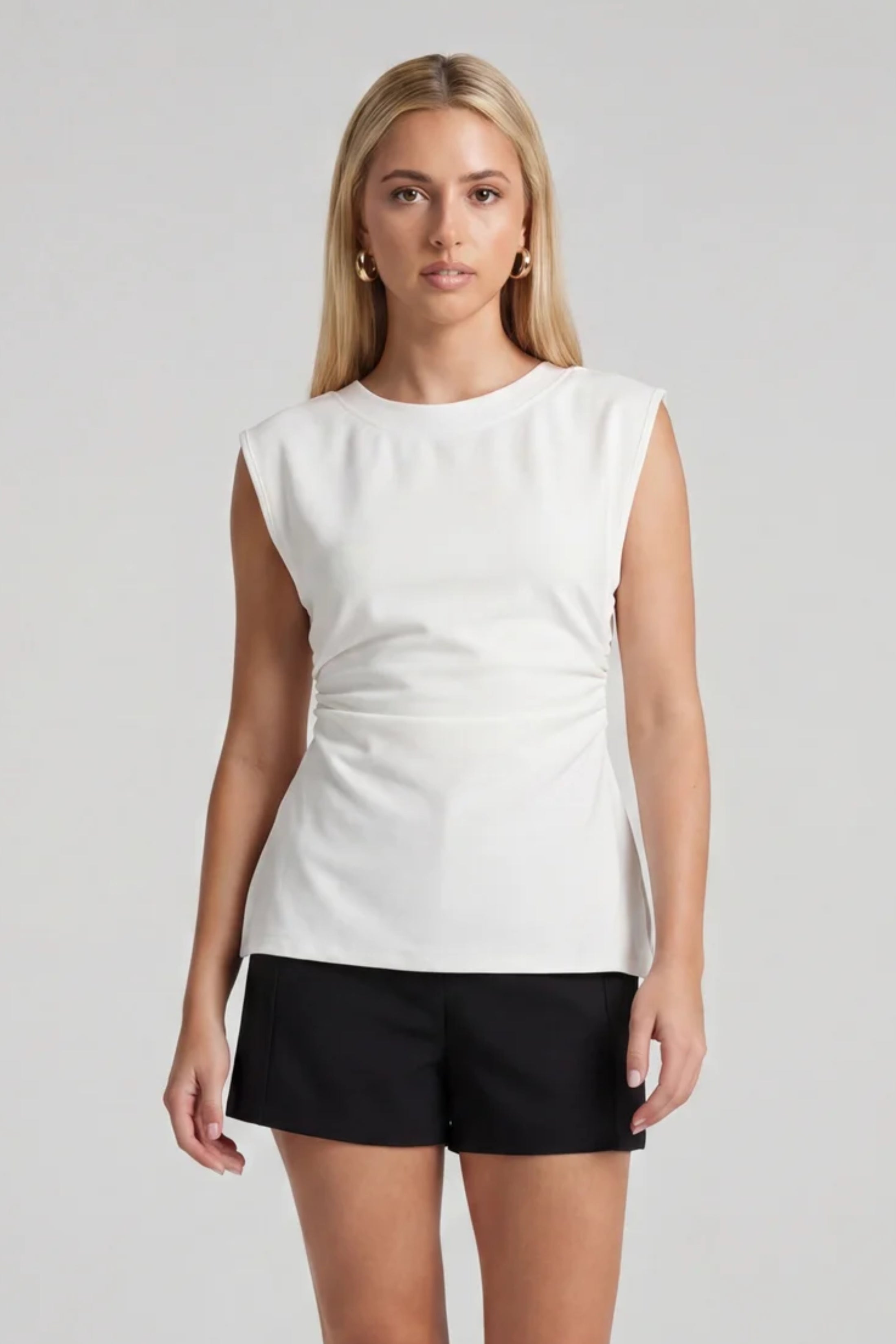 Paige Side Gathered Fitted Top