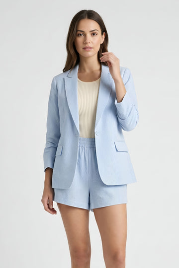 Caroline Cinched Stripe Blazer