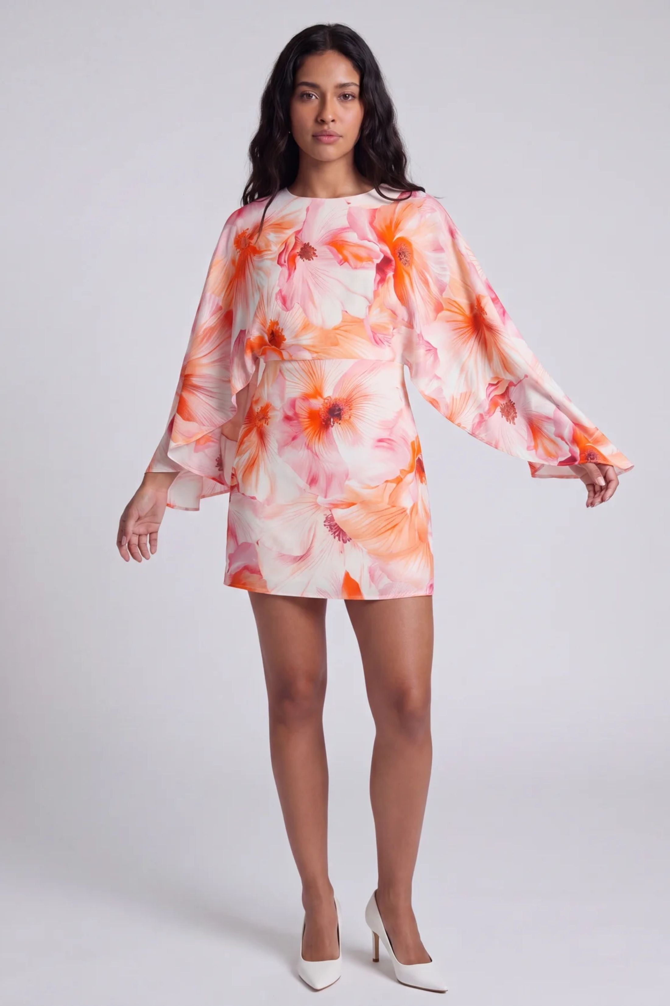Jess Cape Sleeve Mini Dress