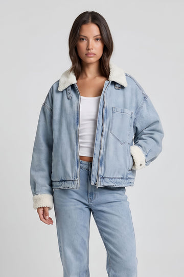 Sammy Faux Fur Denim Jacket
