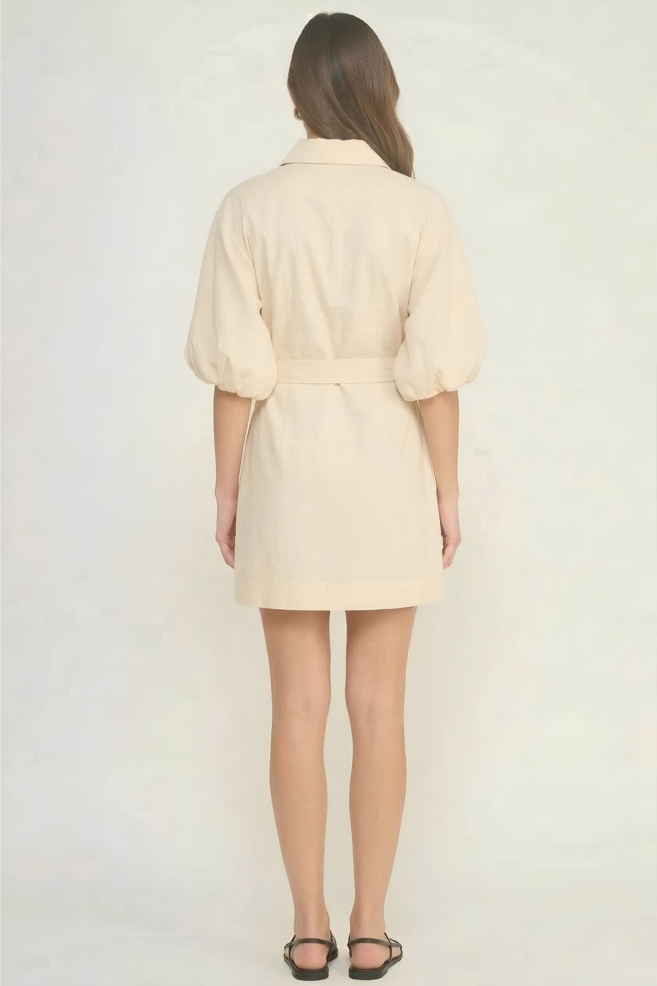 Mallory Embroidered Puff Sleeve Mini Dress